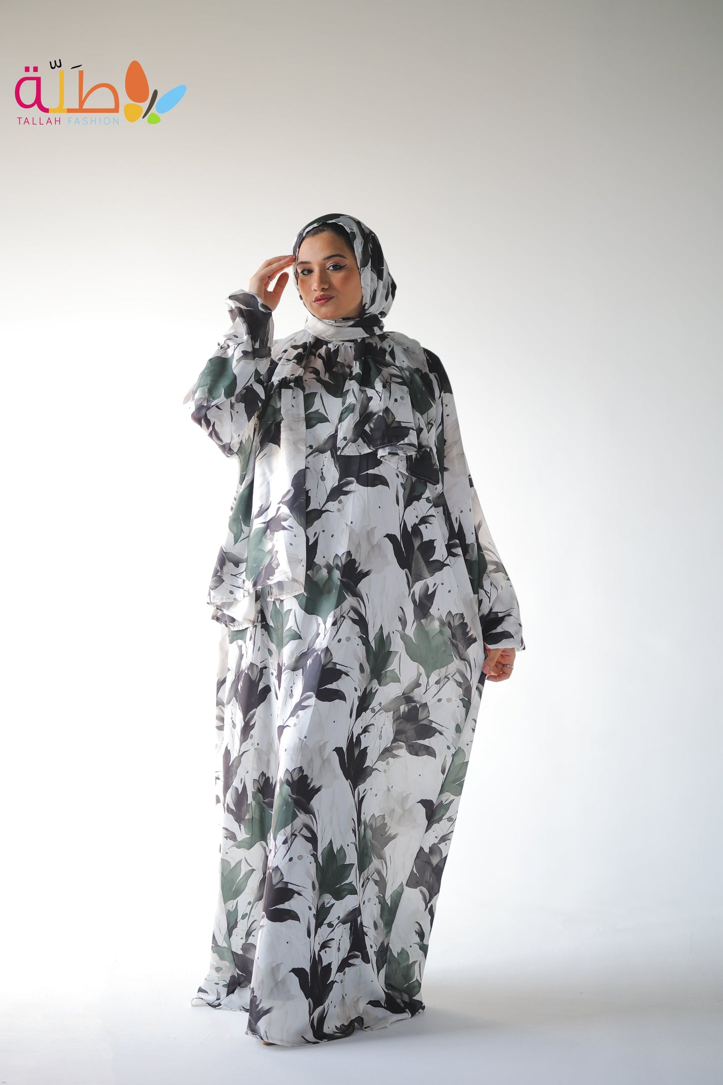 Isdal Satin - black & white