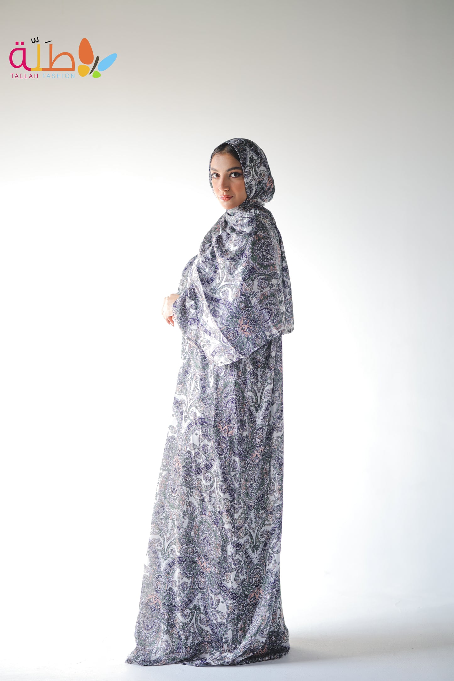 Isdal Satin - blueish pattern