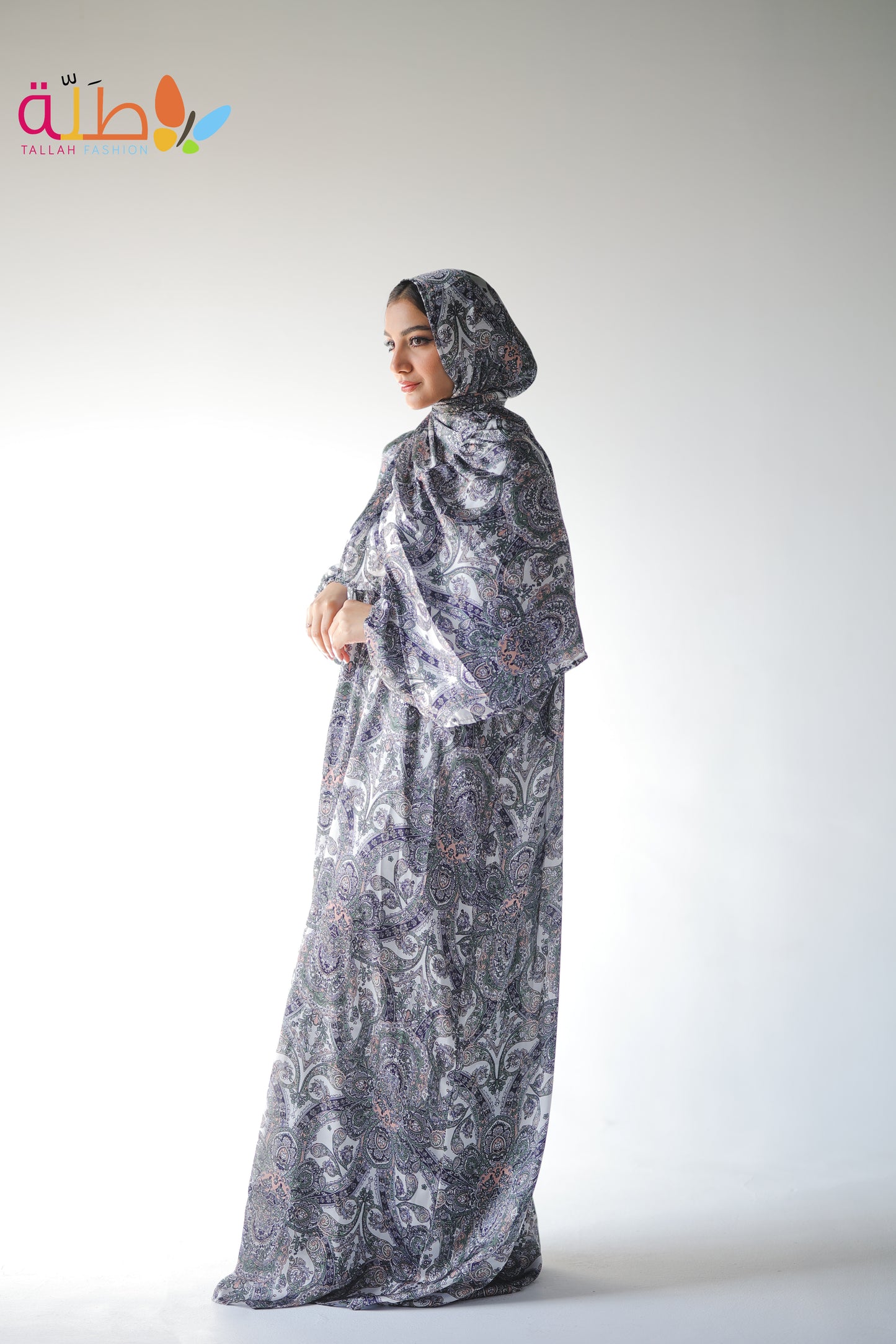 Isdal Satin - blueish pattern
