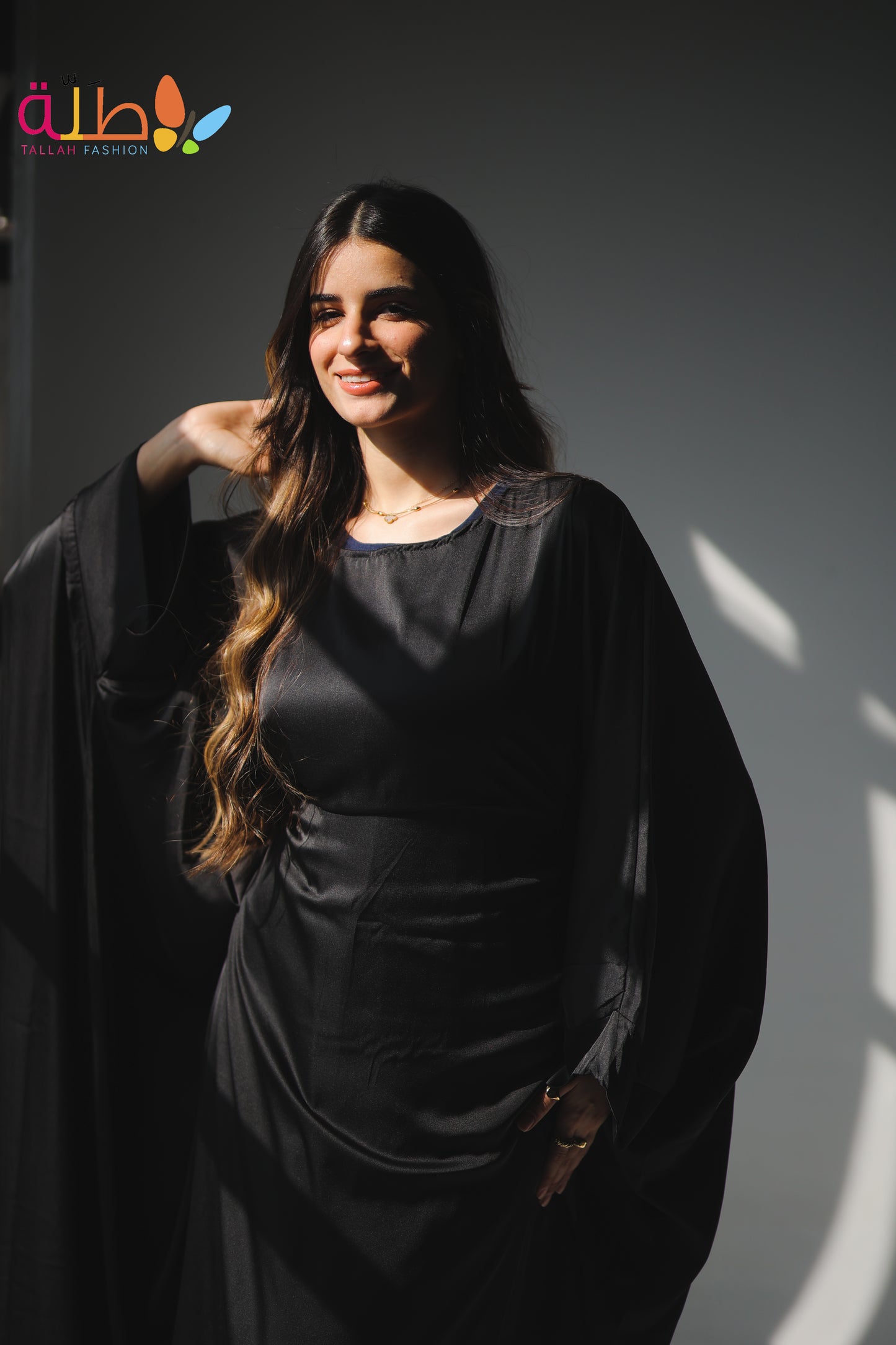Abaya Satin - black