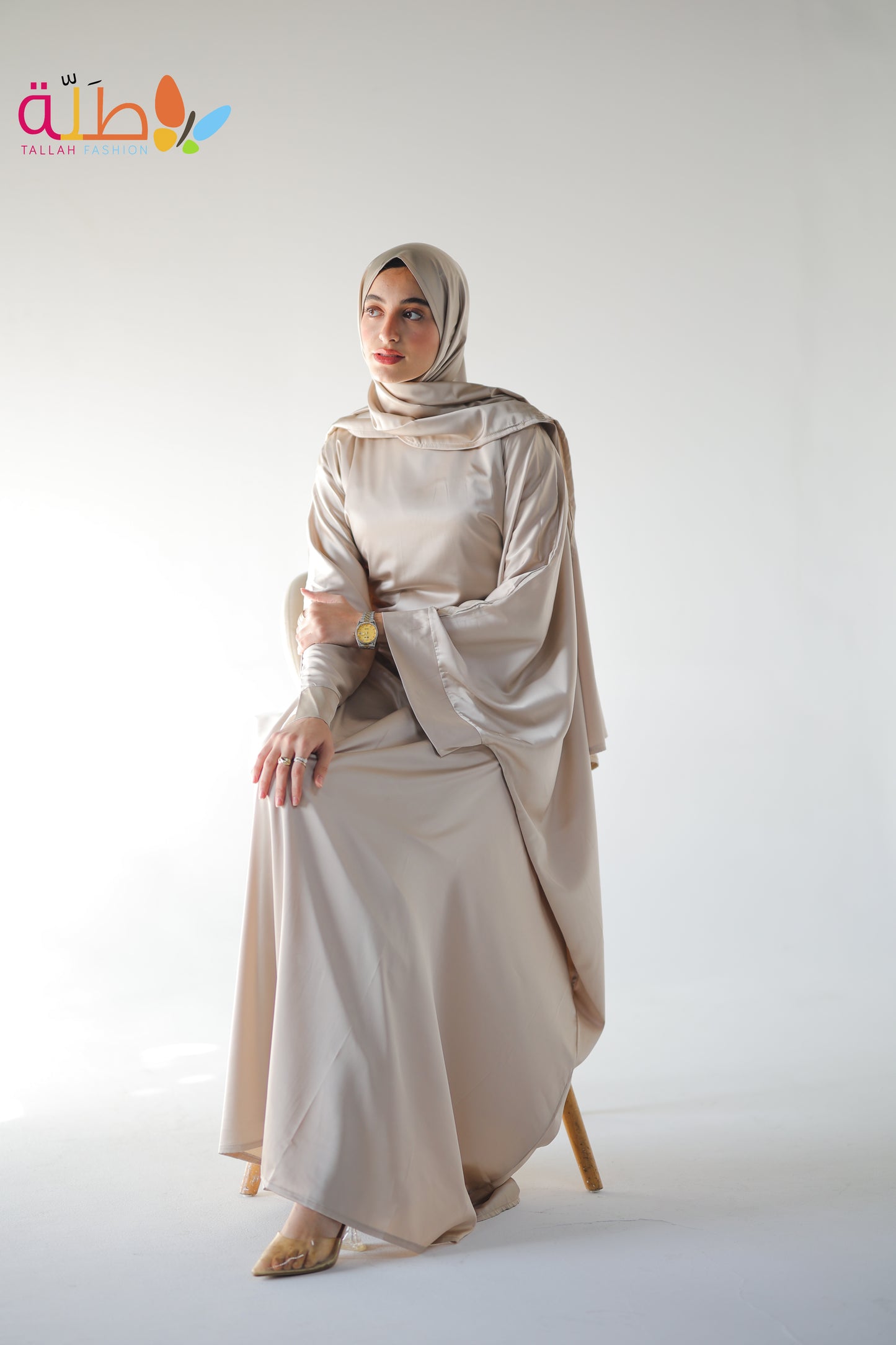 Abaya Satin - beige