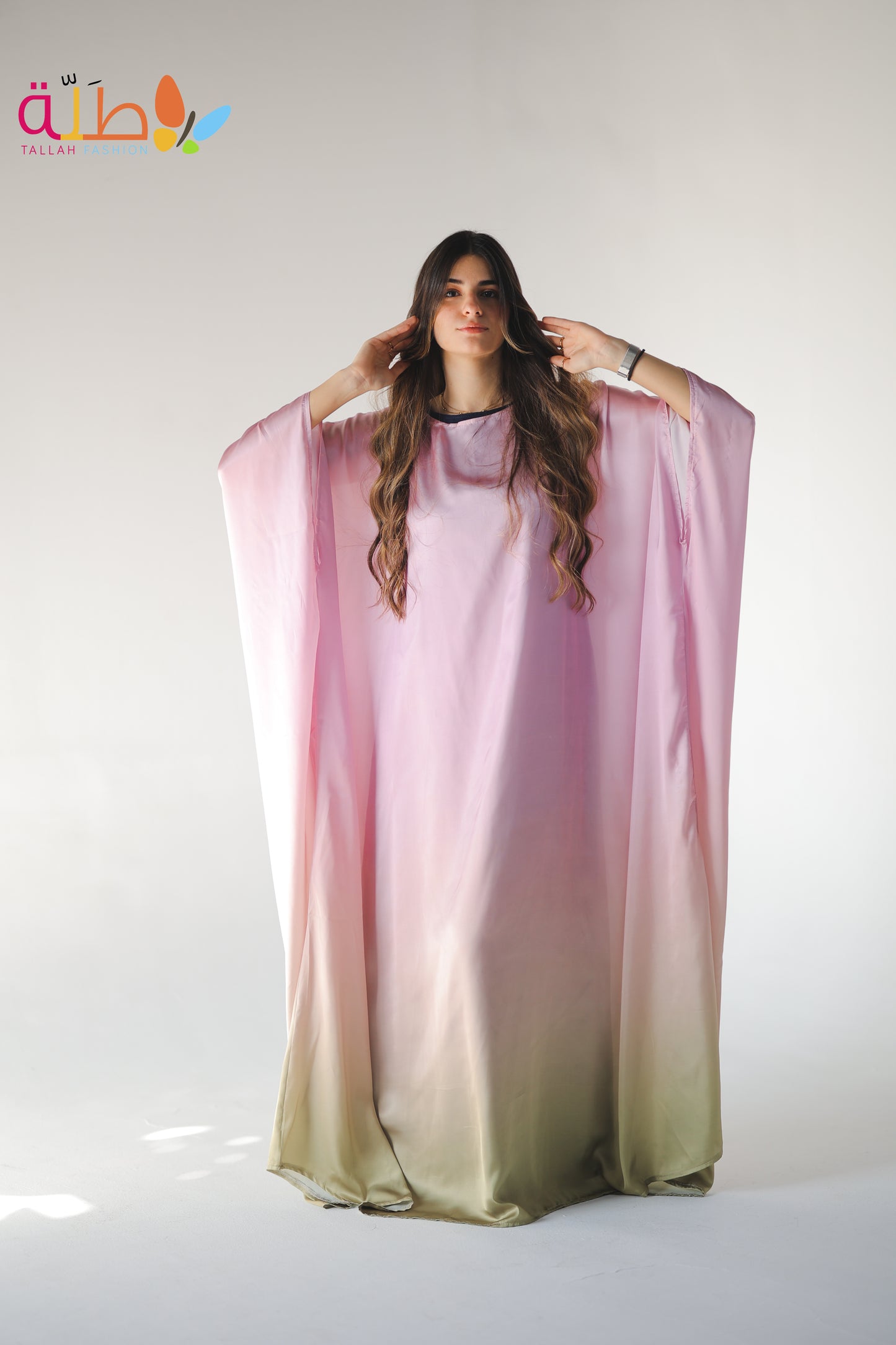 Abaya Satin - pink