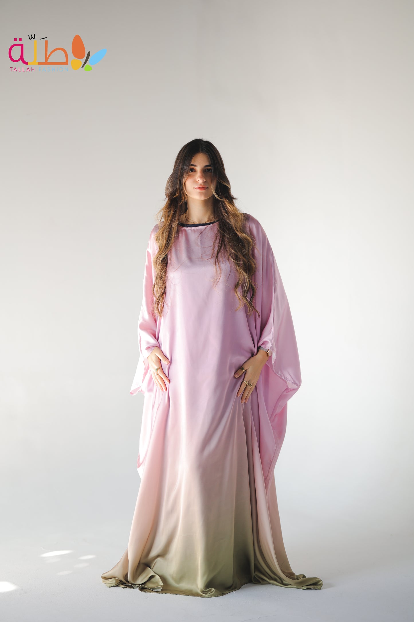 Abaya Satin - pink