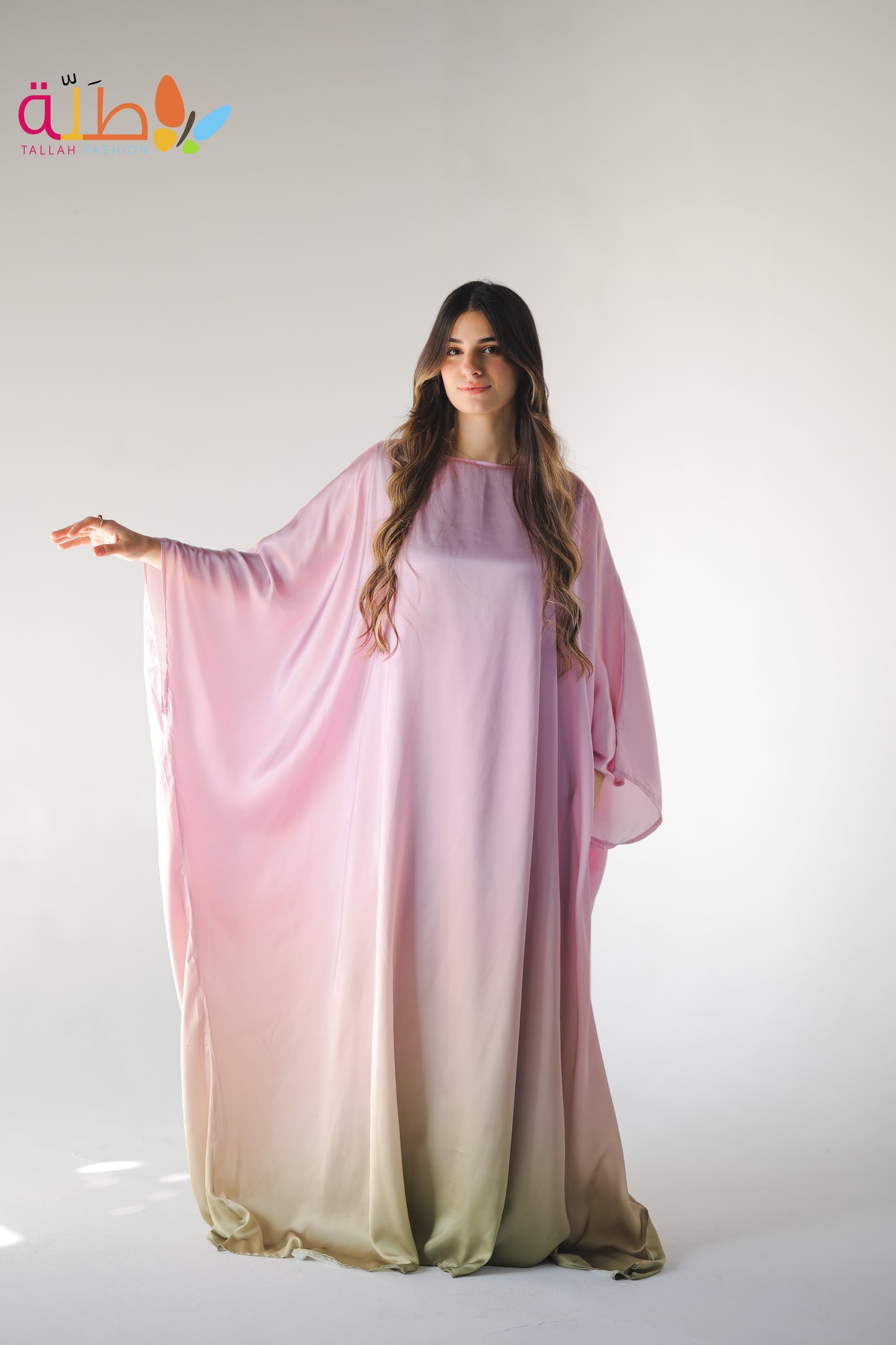 Abaya Satin - pink
