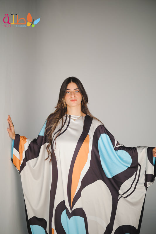 Abaya Mix satin and viscose