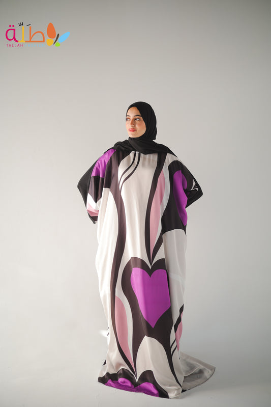 Abaya Mix satin and viscose