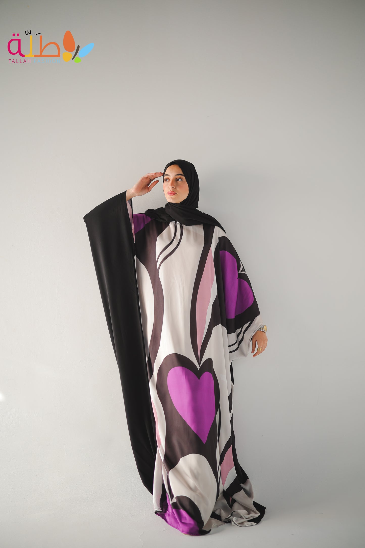 Abaya Mix satin and viscose