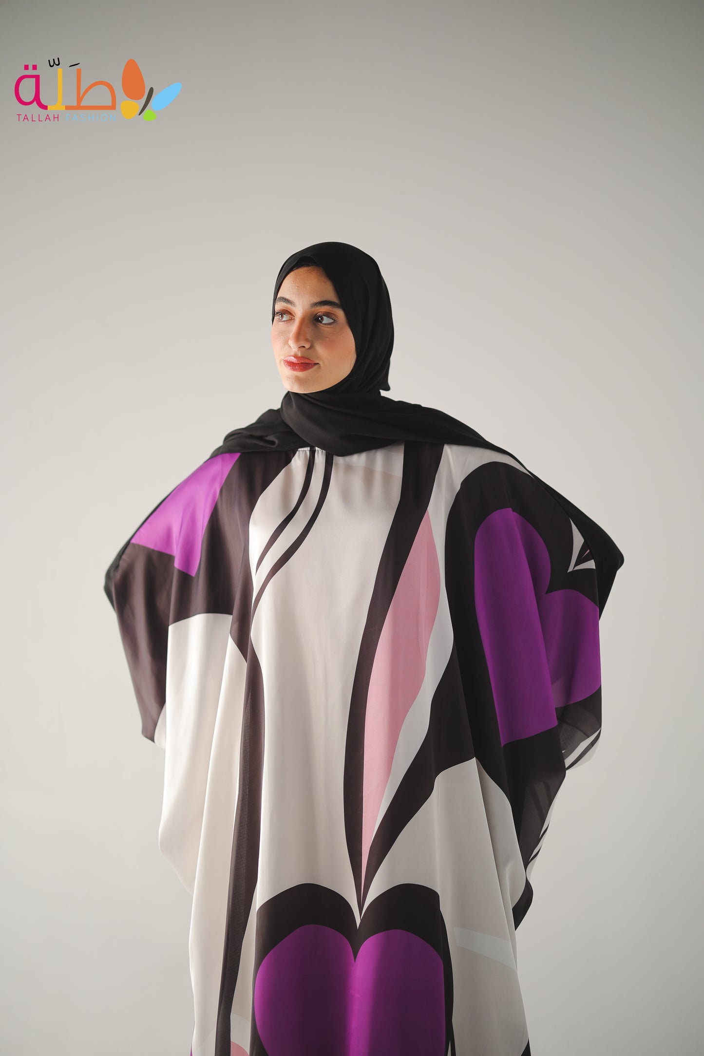 Abaya Mix satin and viscose
