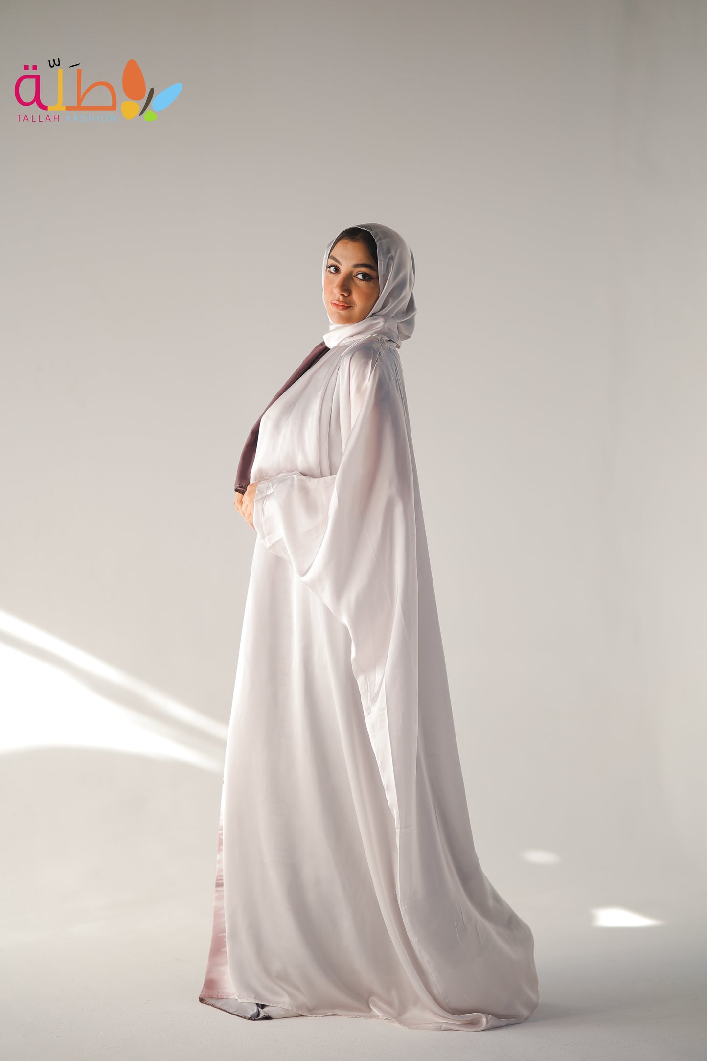 Malhafa Satin - half brown half white