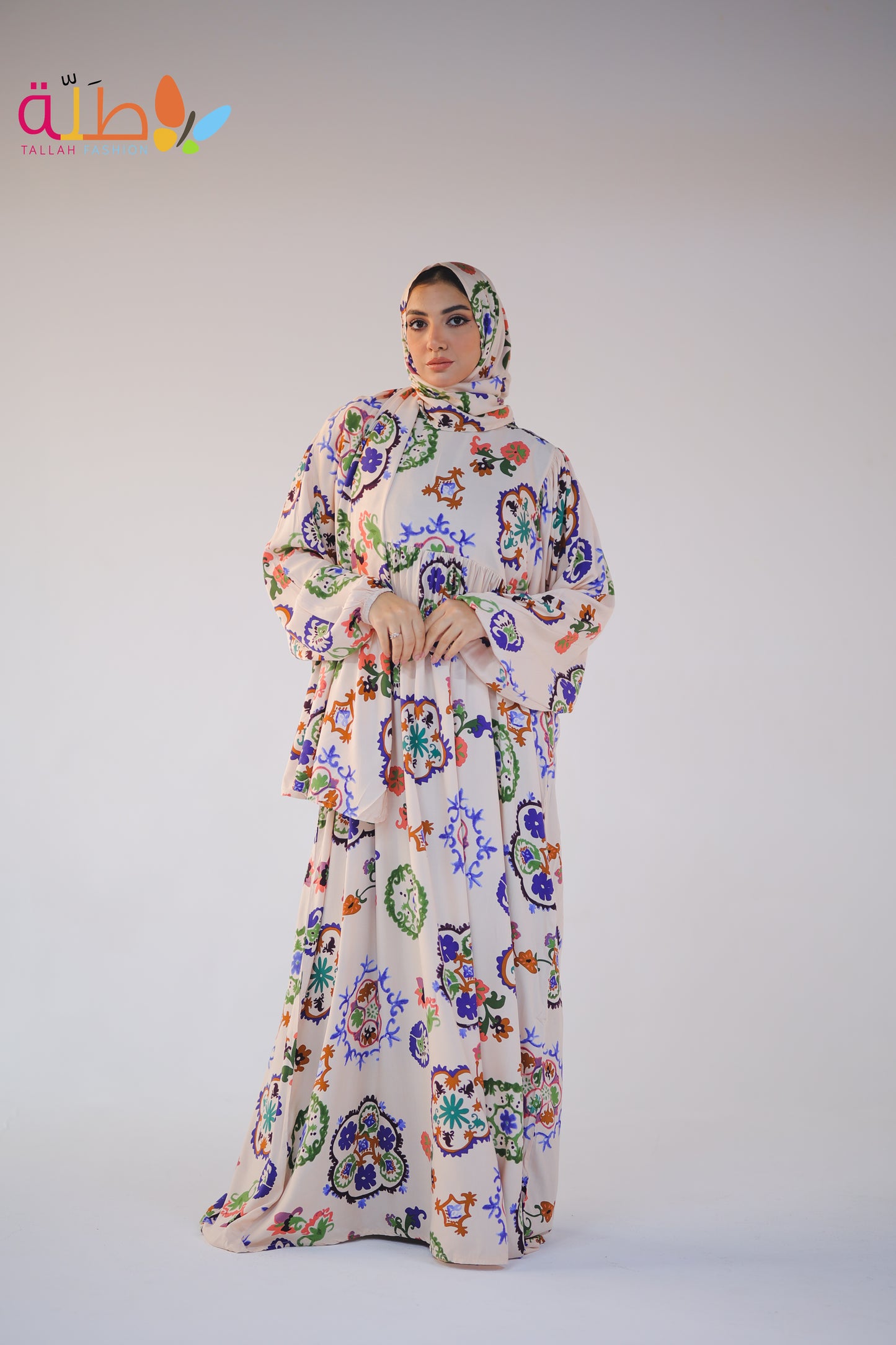 viscose - white pattern