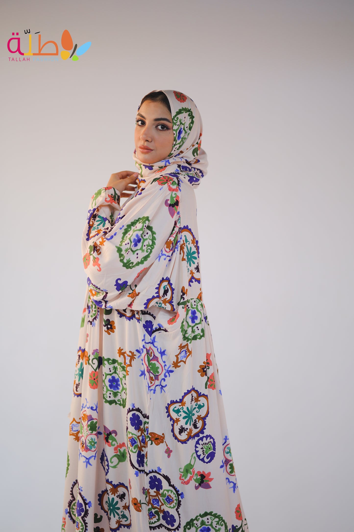 viscose - white pattern