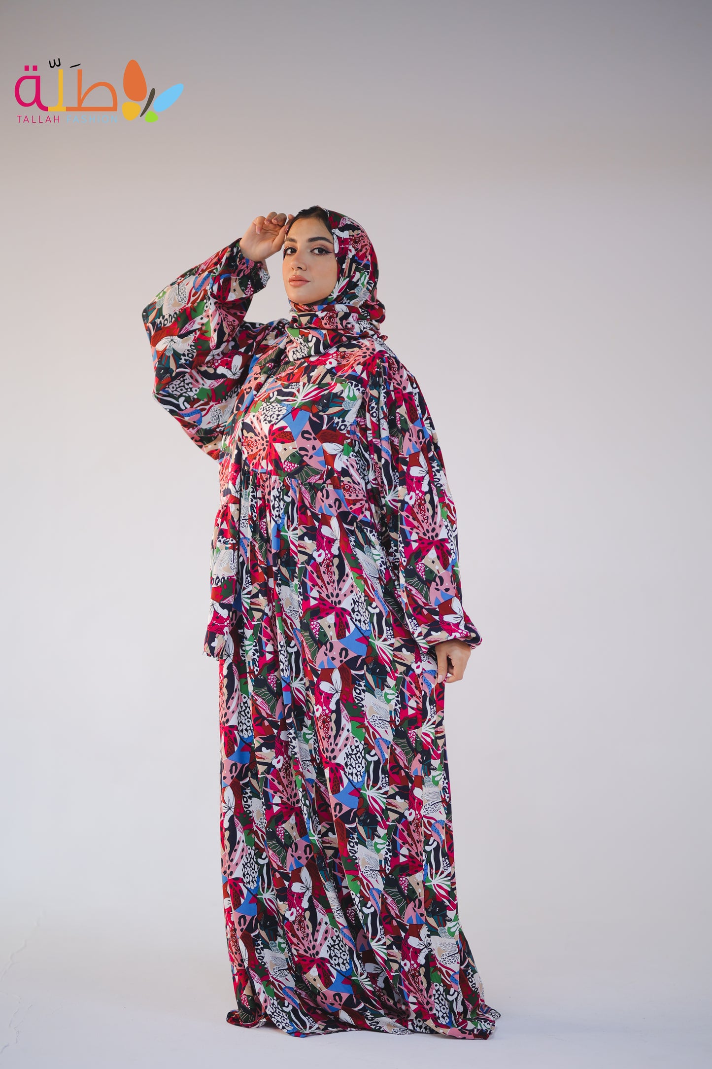 Viscose - pink pattern