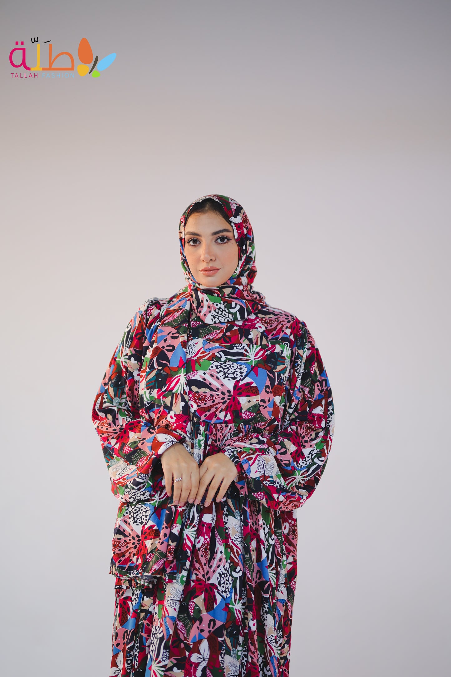 Viscose - pink pattern