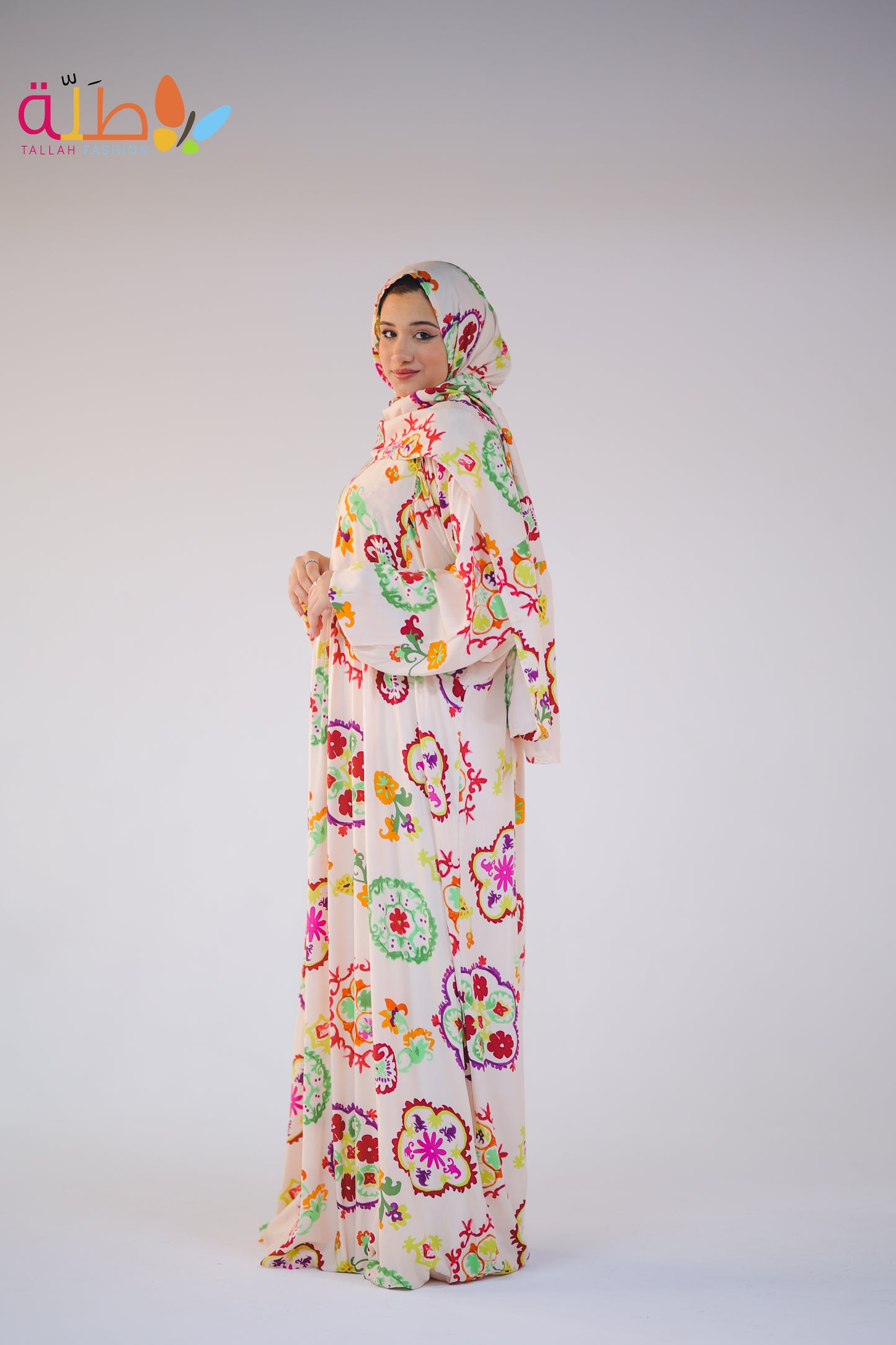 Viscose - offwhite pattern