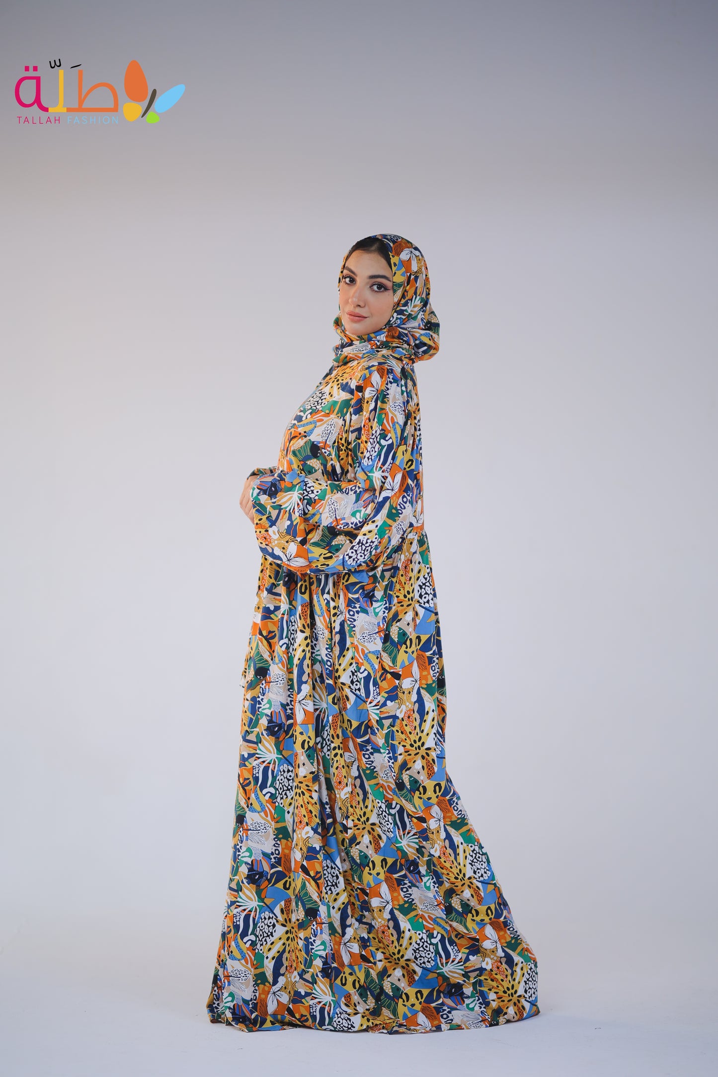 Viscose - colorful pattern