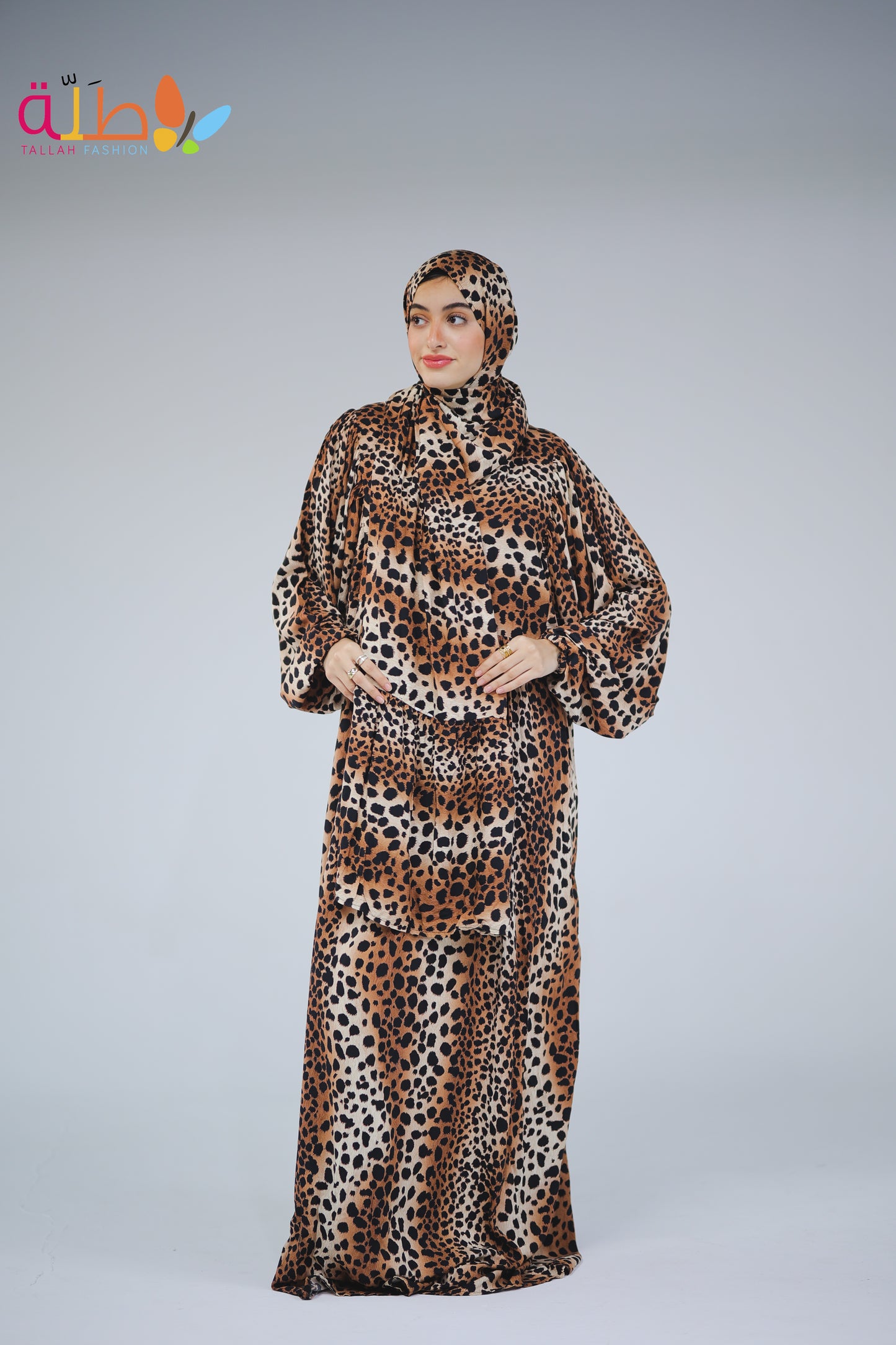 Viscose - brown pattern