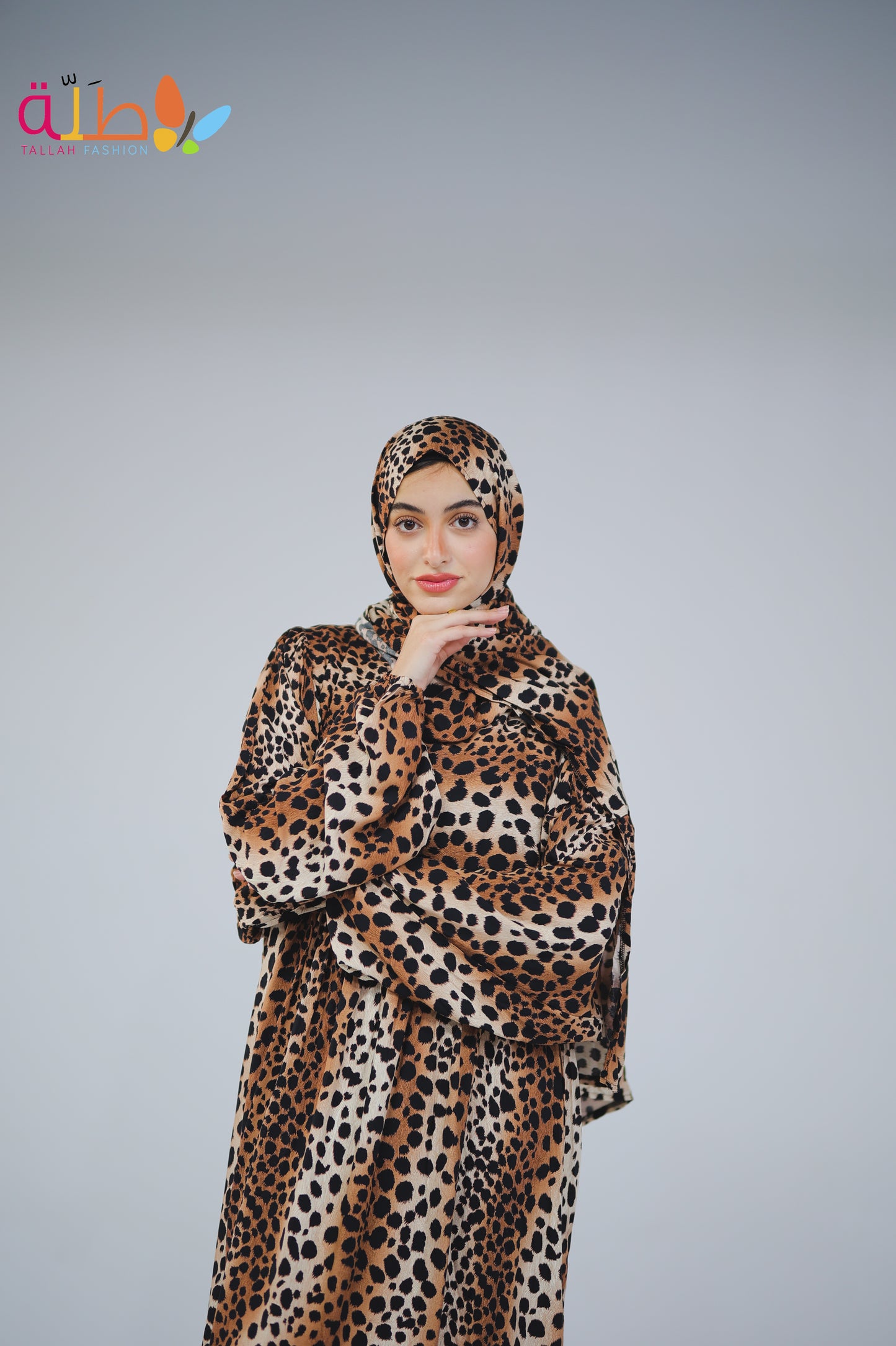 Viscose - brown pattern