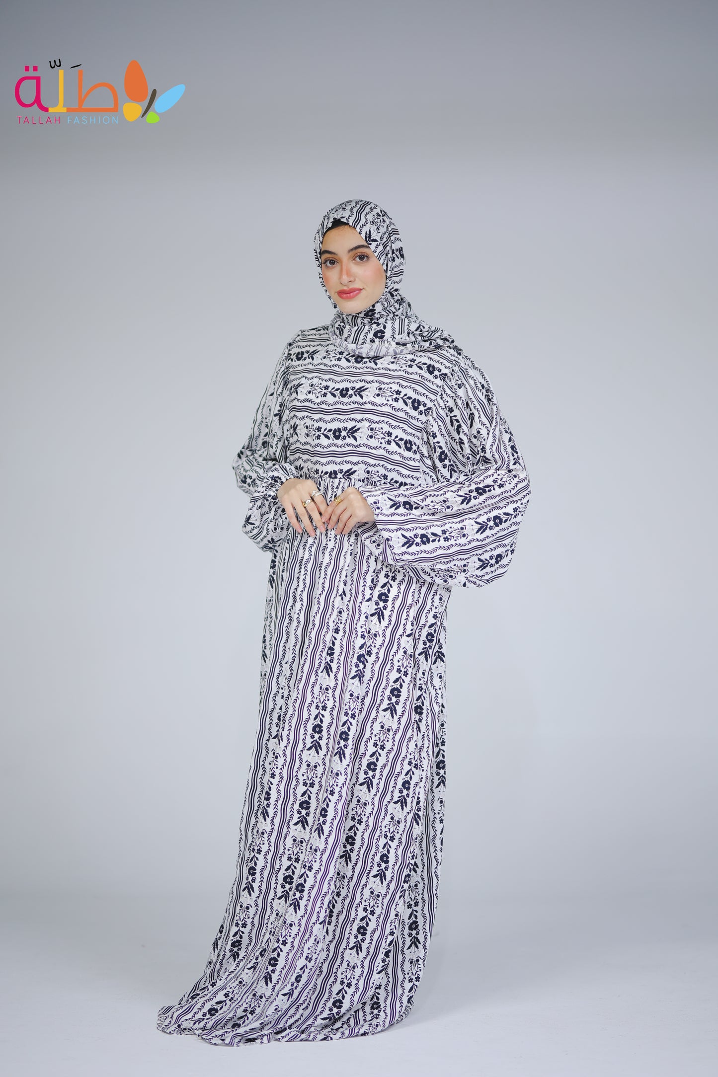 Viscose - black & white pattern