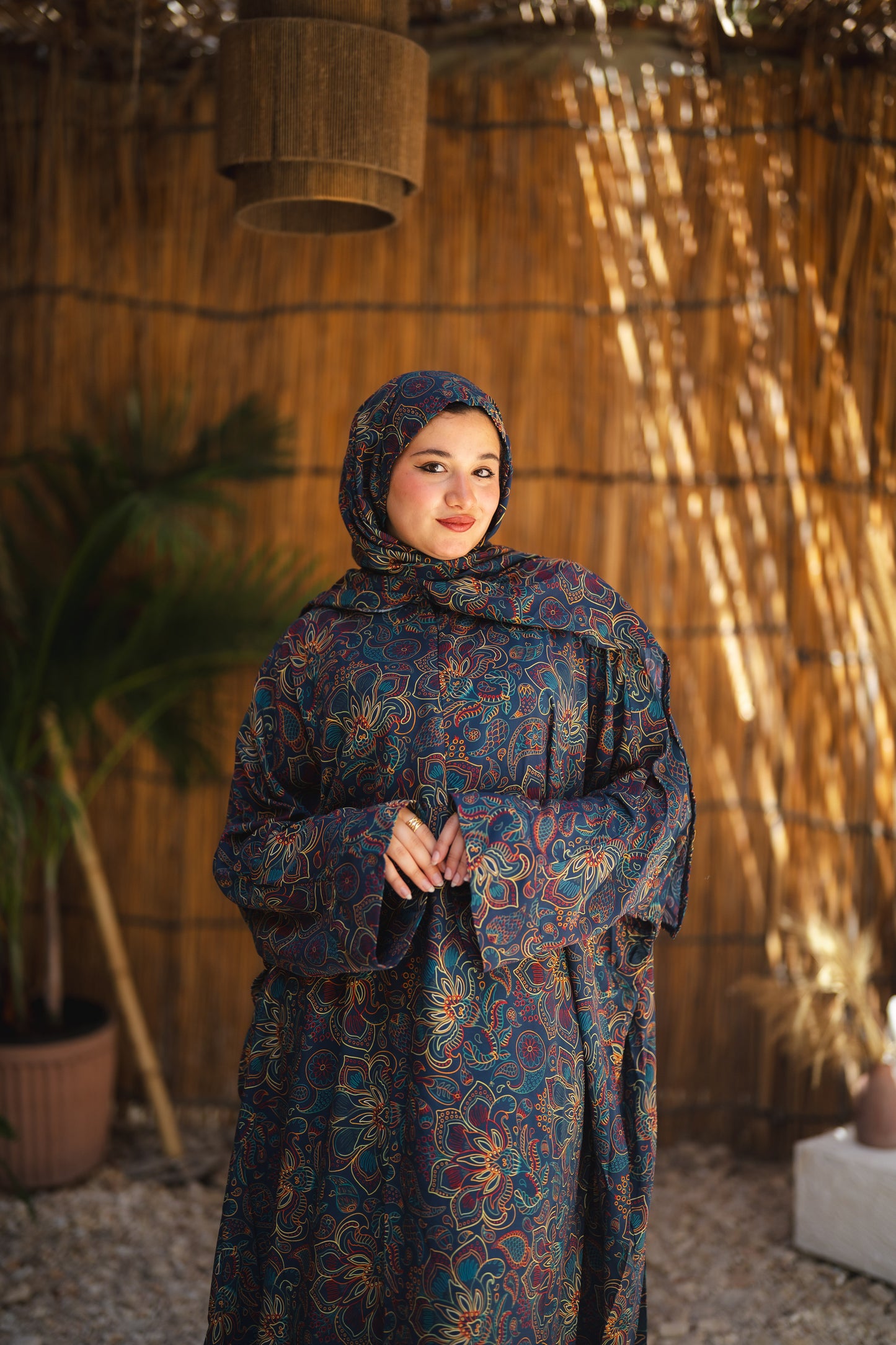 Isdal viscose - colorful dark blue