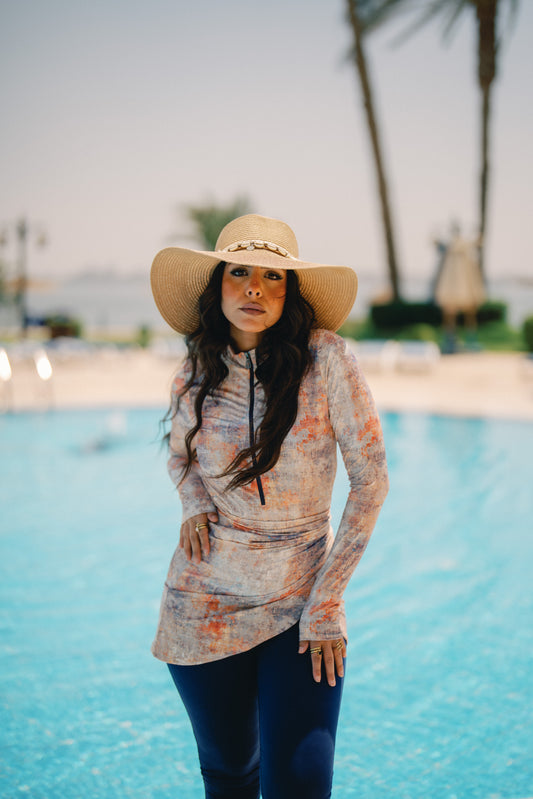 Burkini - orange & grey