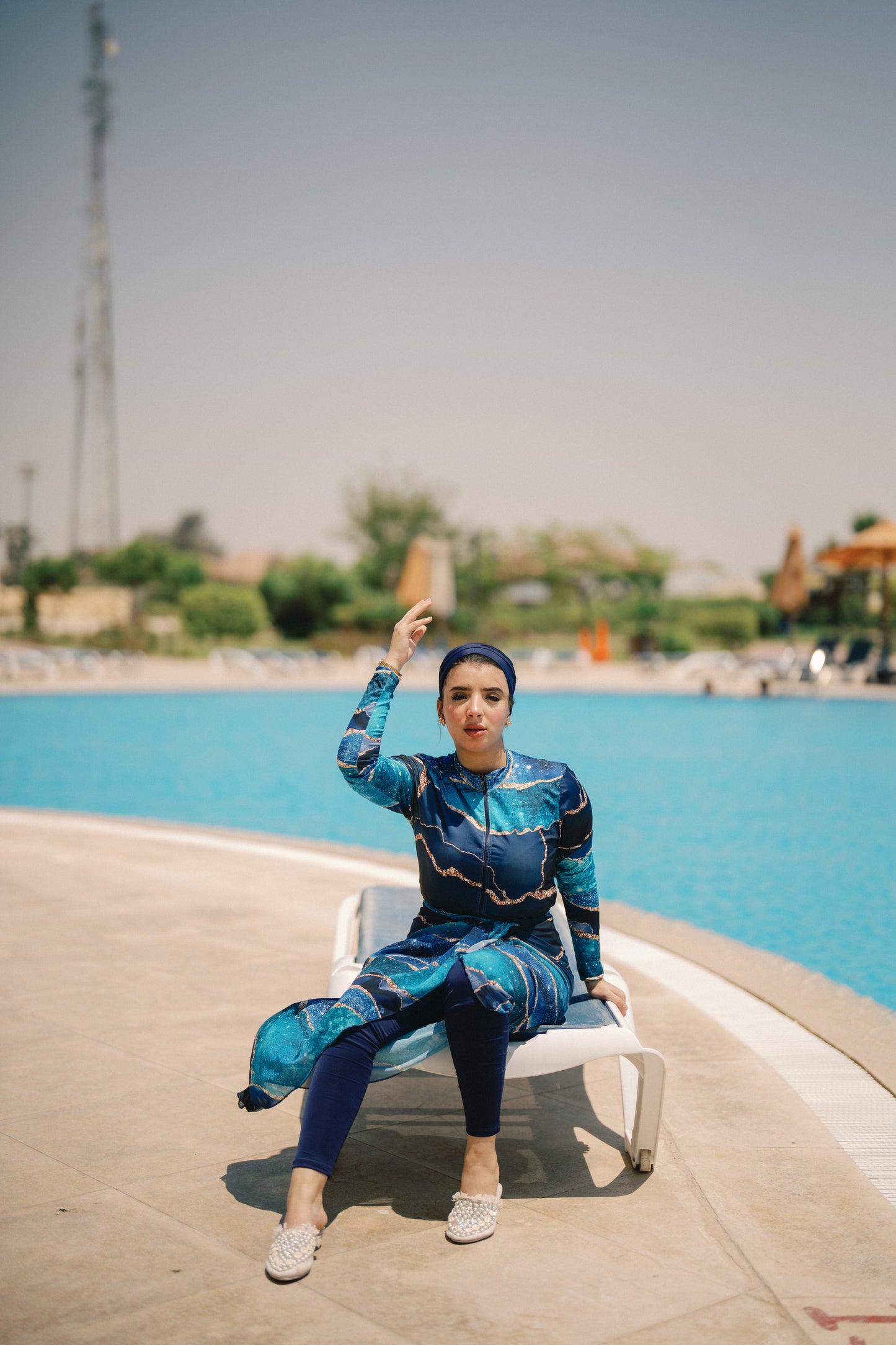 Burkini - blue & gold