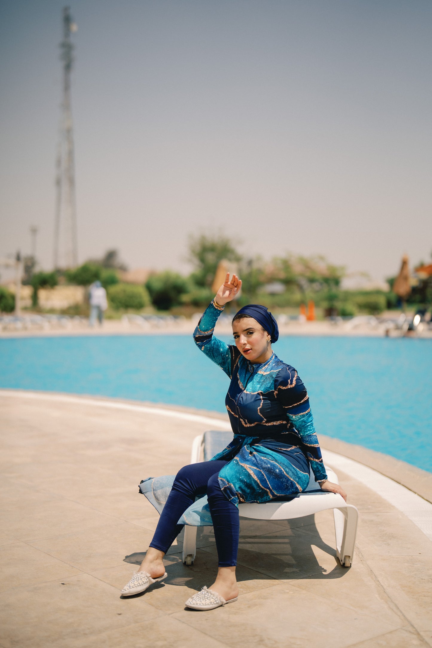 Burkini - blue & gold