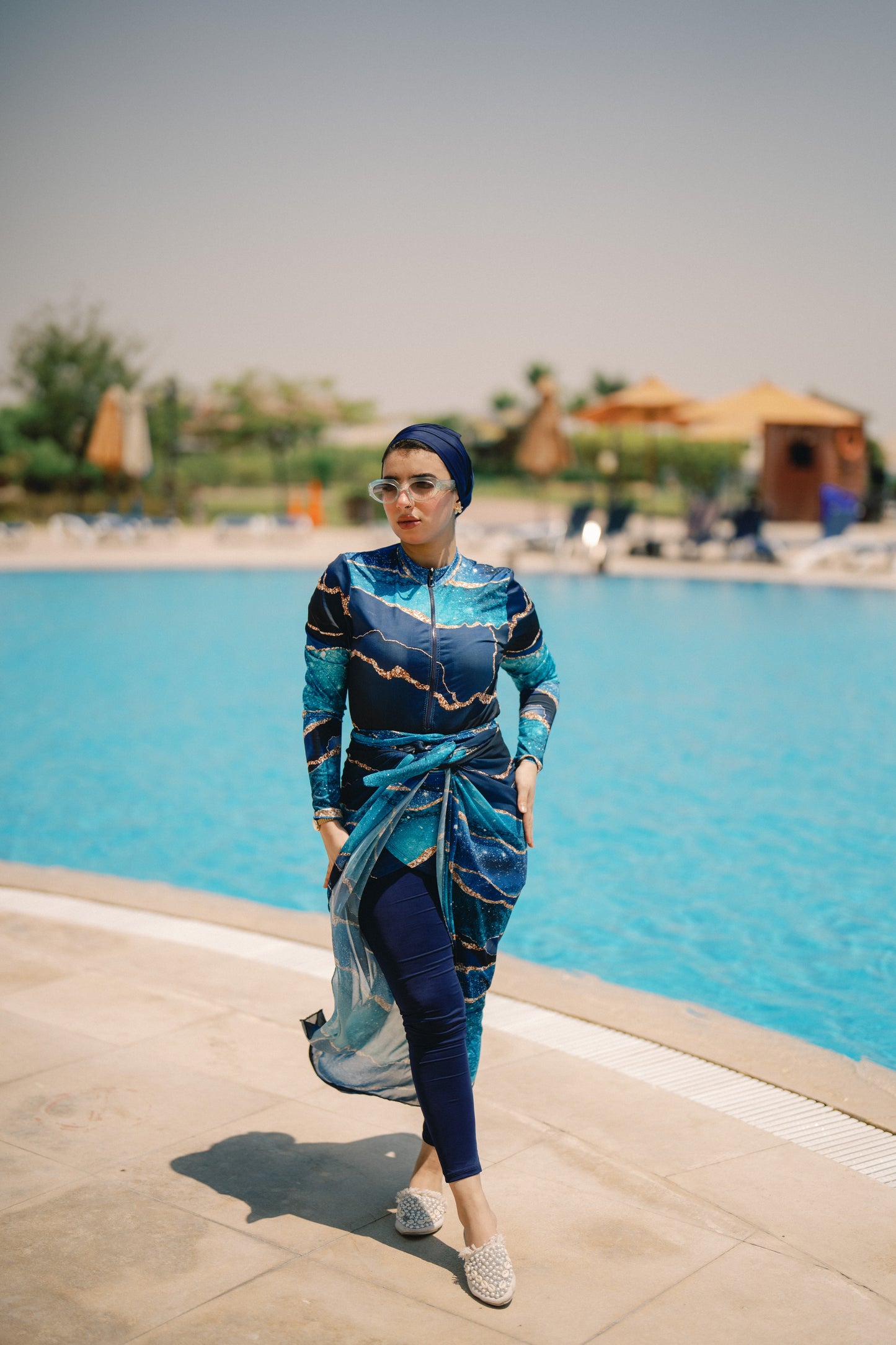 Burkini - blue & gold
