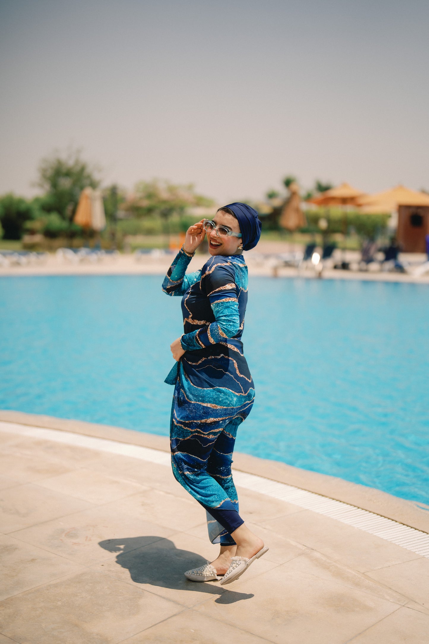 Burkini - blue & gold
