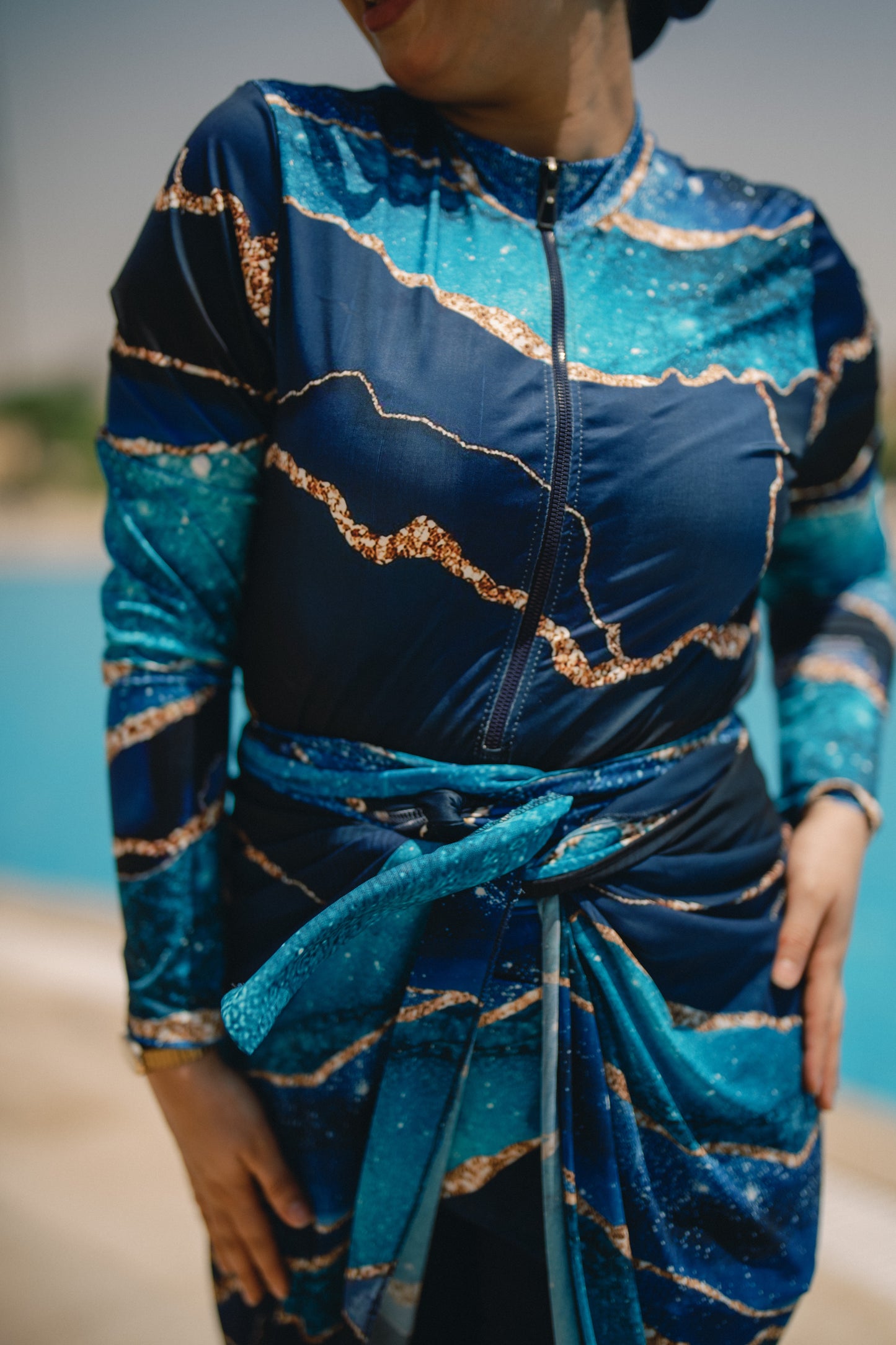 Burkini - blue & gold