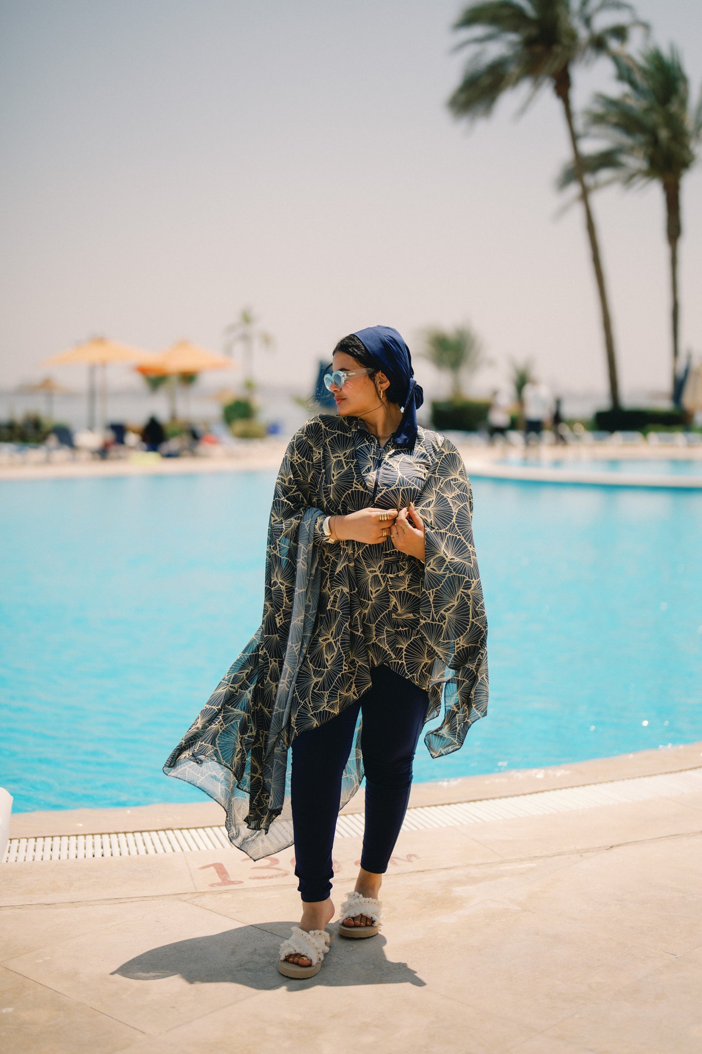 Burkini - black & gold webs