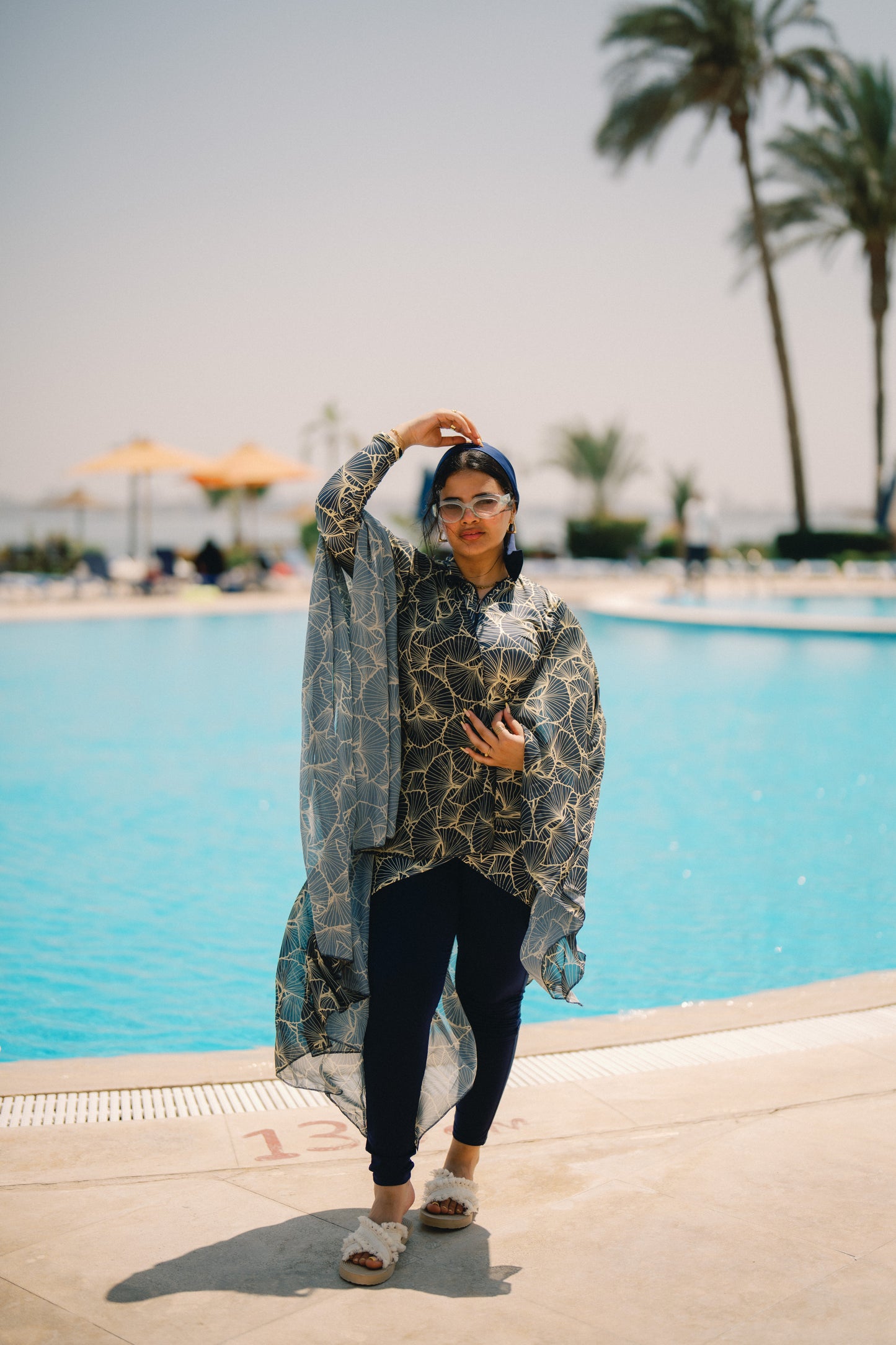 Burkini - black & gold webs