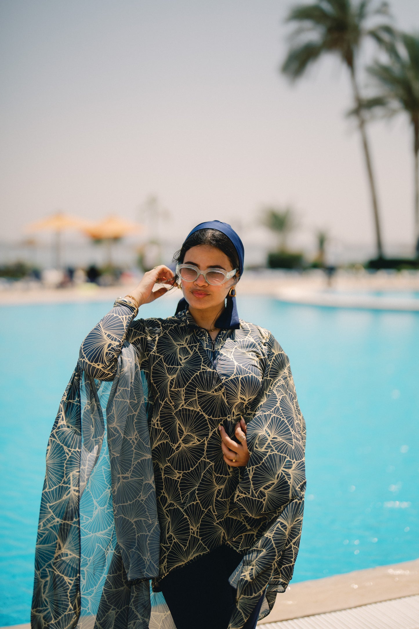 Burkini - black & gold webs
