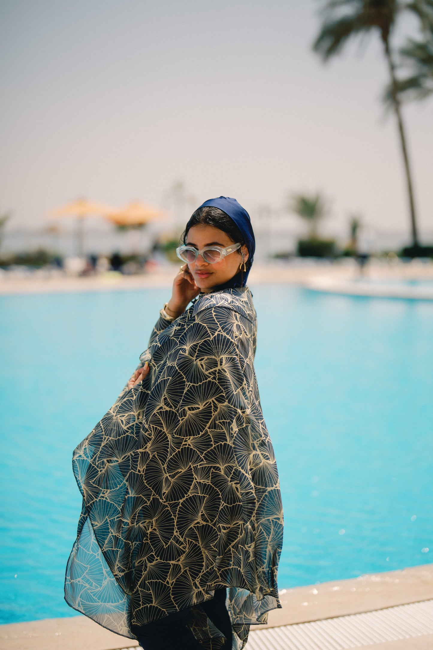 Burkini - black & gold webs