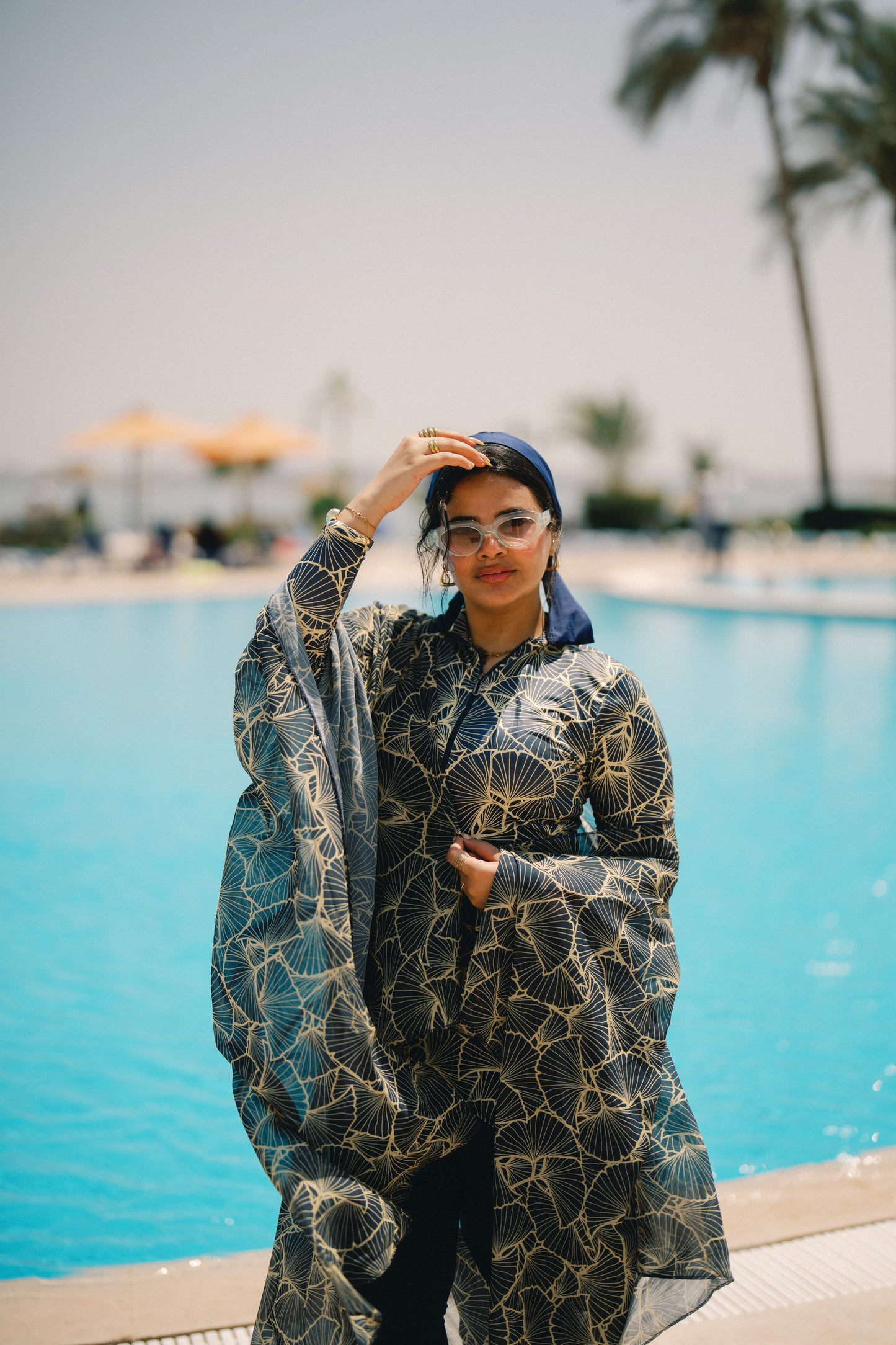Burkini - black & gold webs
