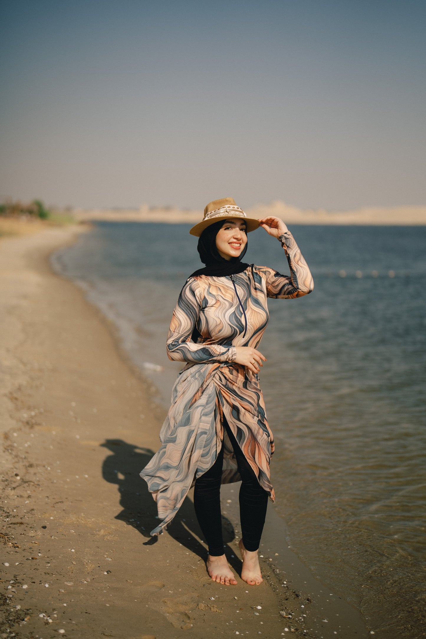 Burkini - brown wave