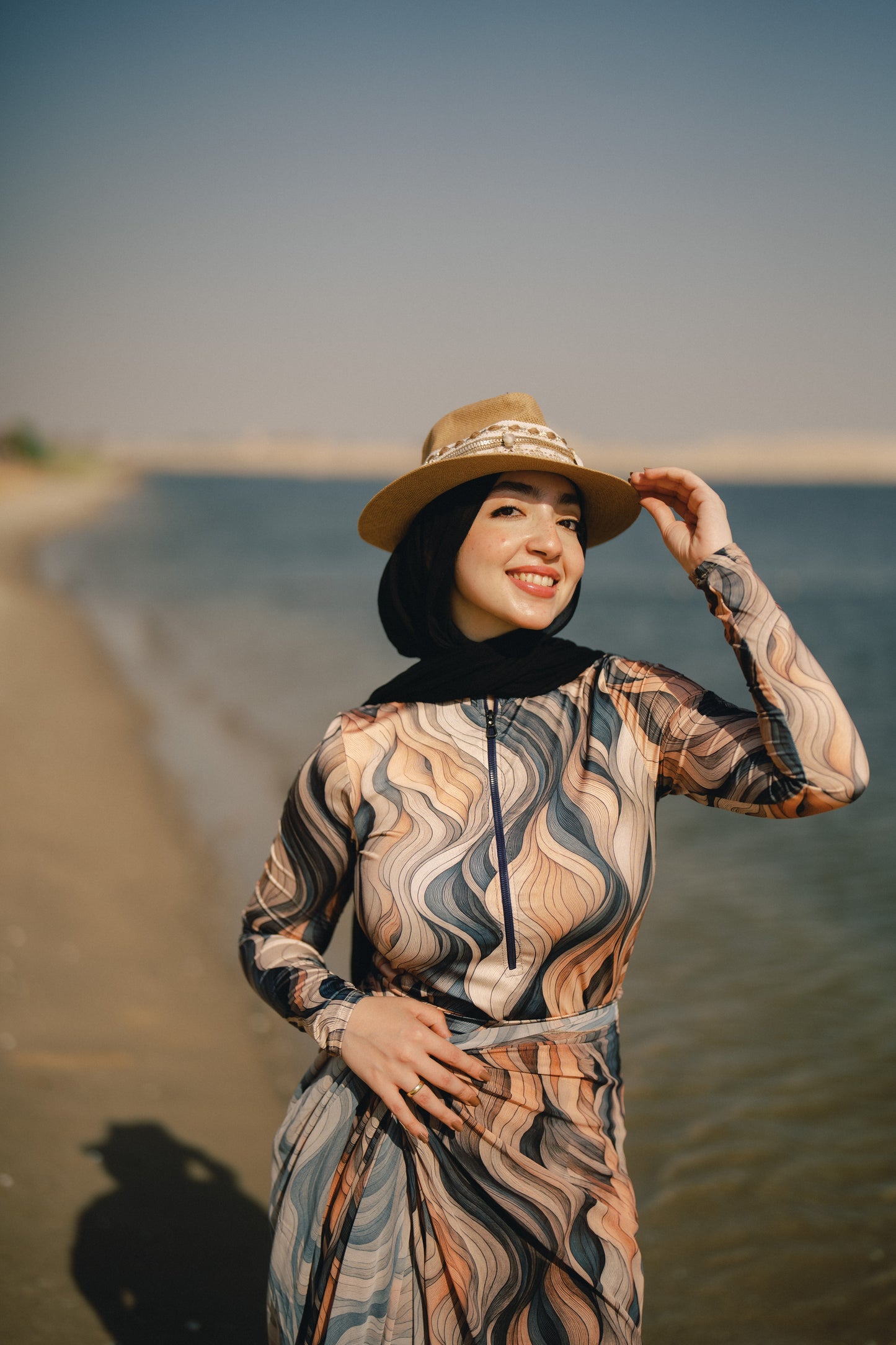 Burkini - brown wave