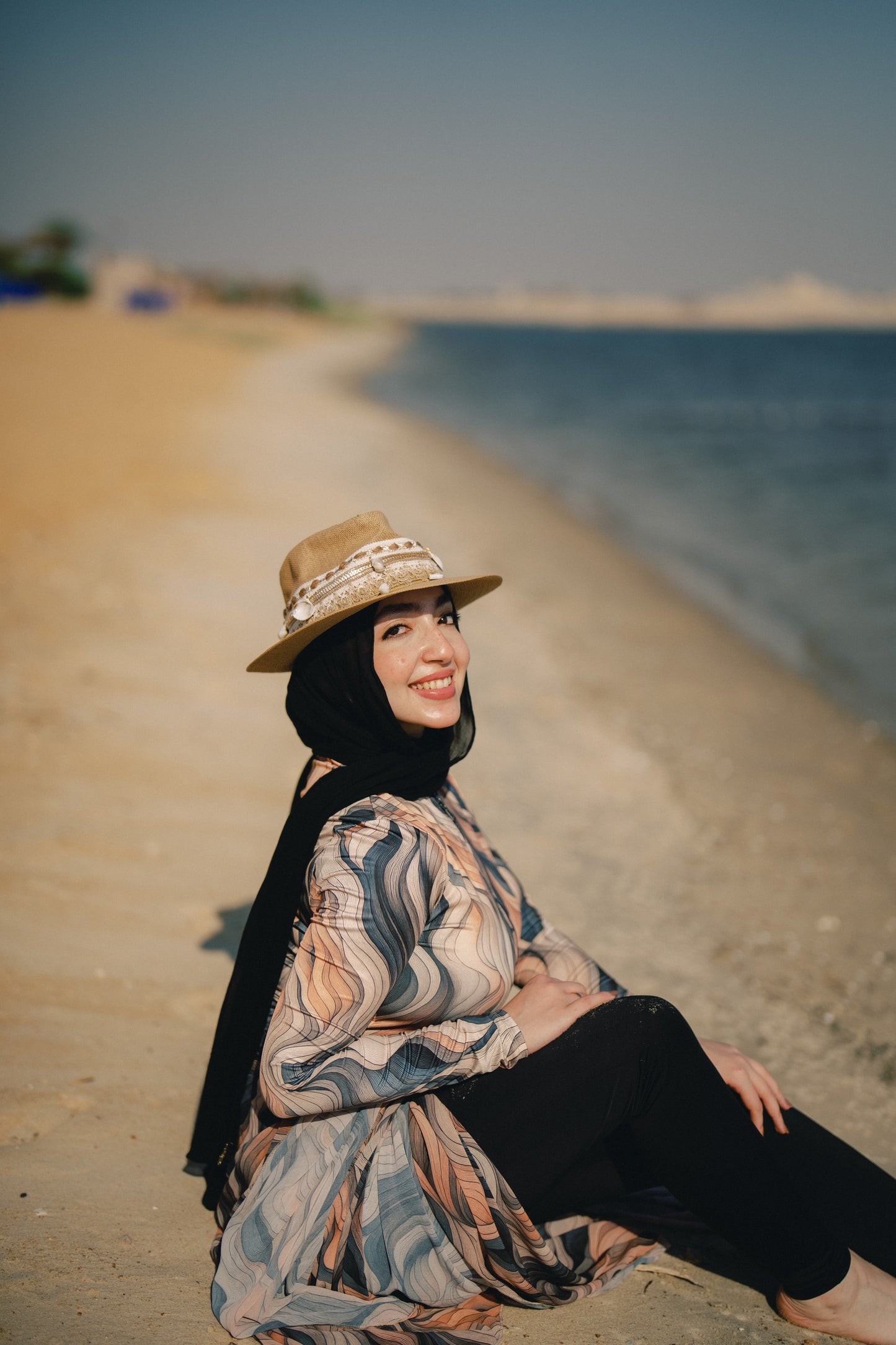 Burkini - brown wave