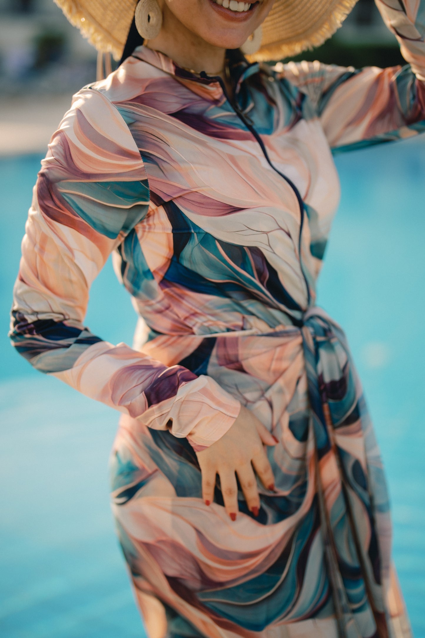 Burkini - pink & blue mix