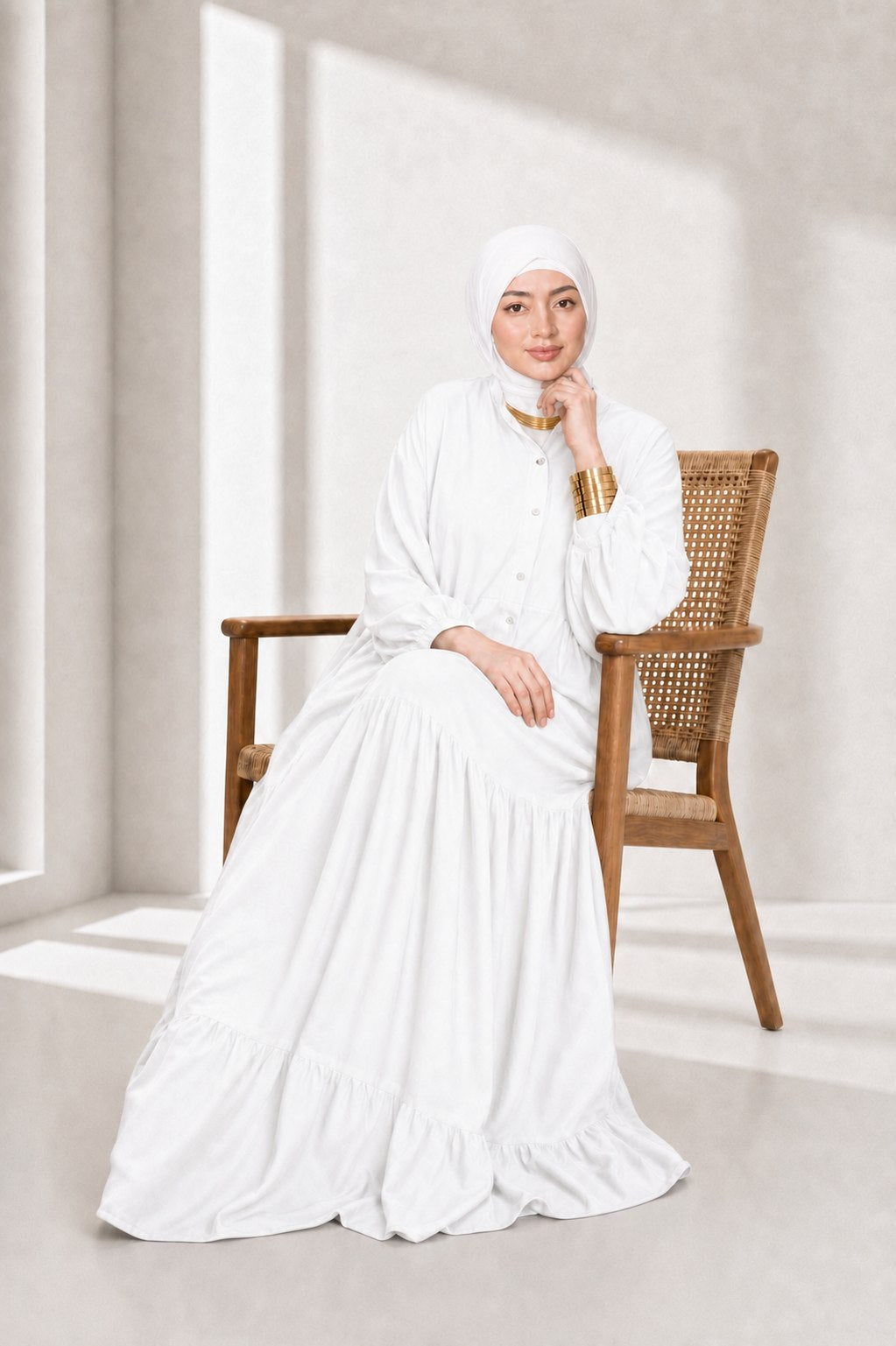 Flow Dress-White