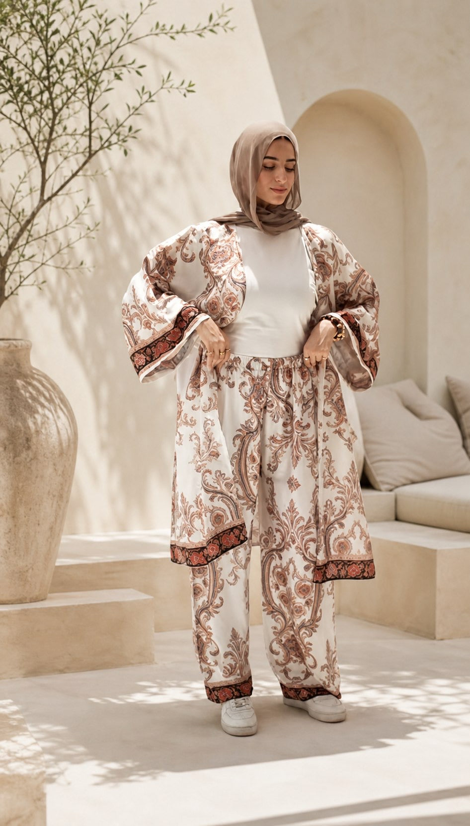Armani Satin Suit - Ivory Baroque