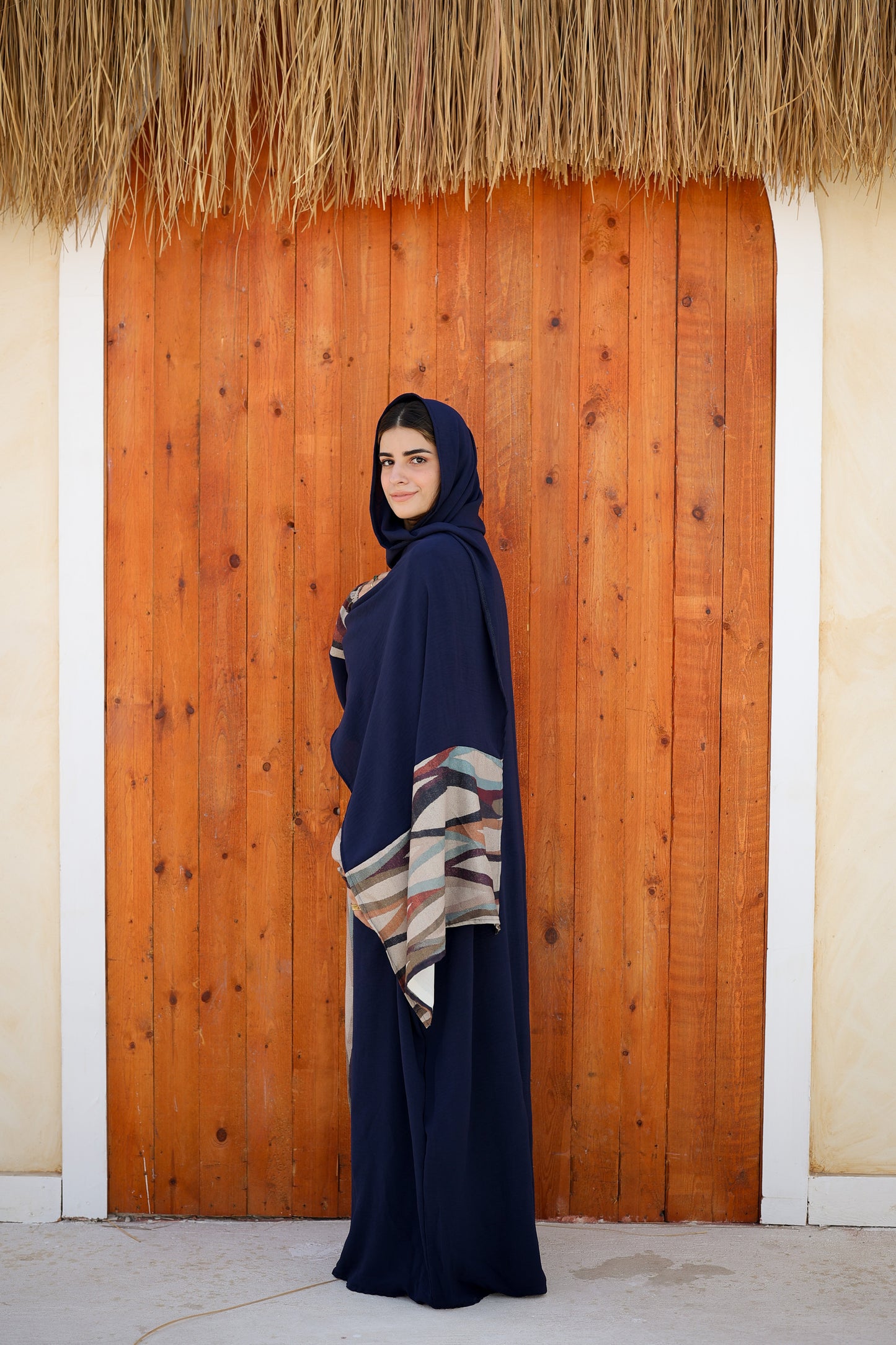 CY Malhfa - dark blue, gem pattern