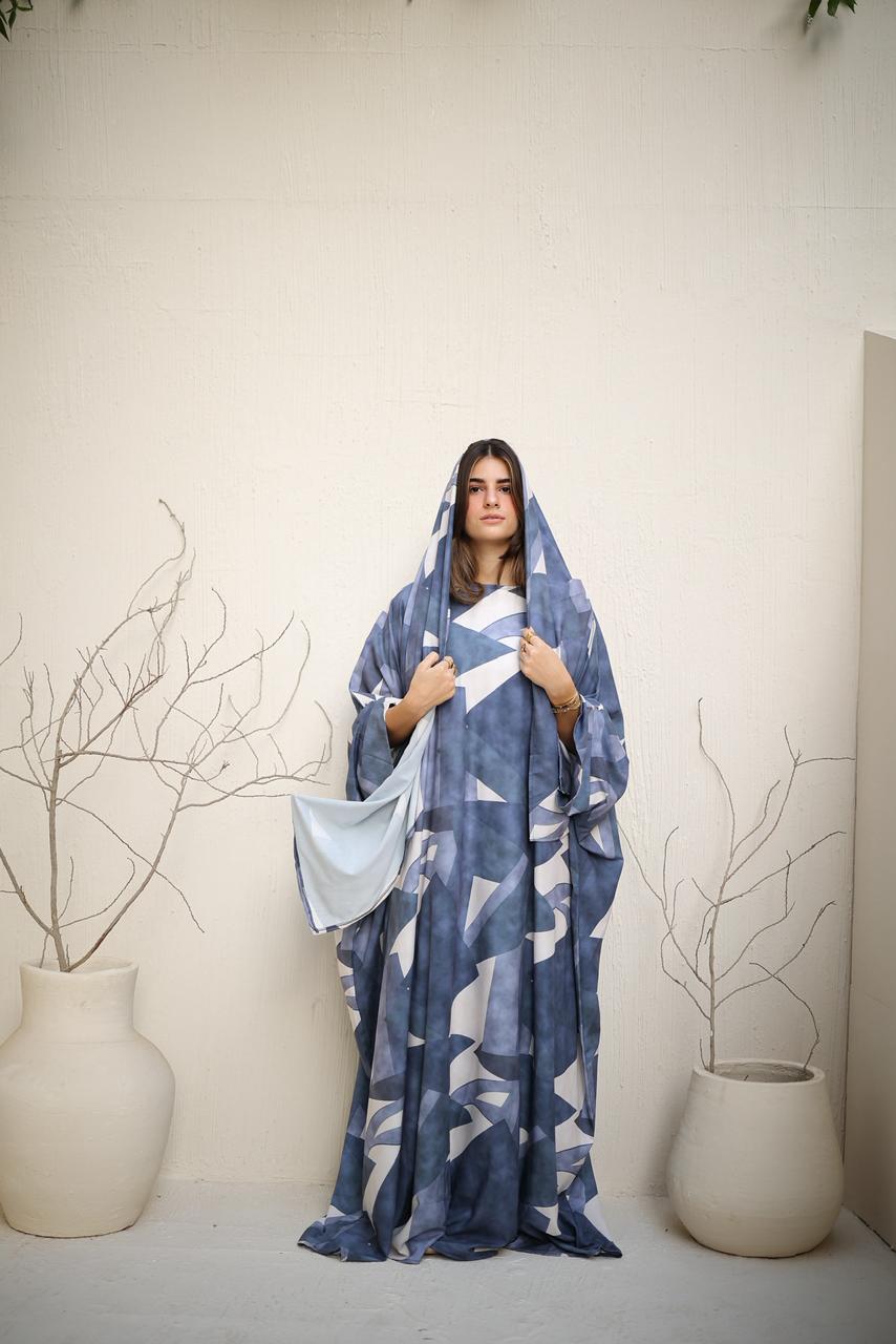 Malhafa soft - blue & white shards