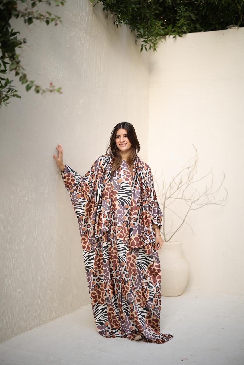 Malhafa satin - leopard
