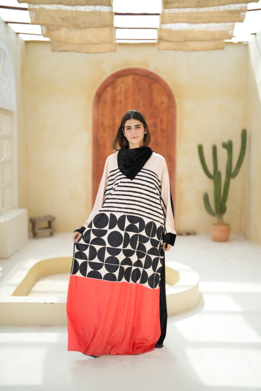 Isdal - cream, black & orange