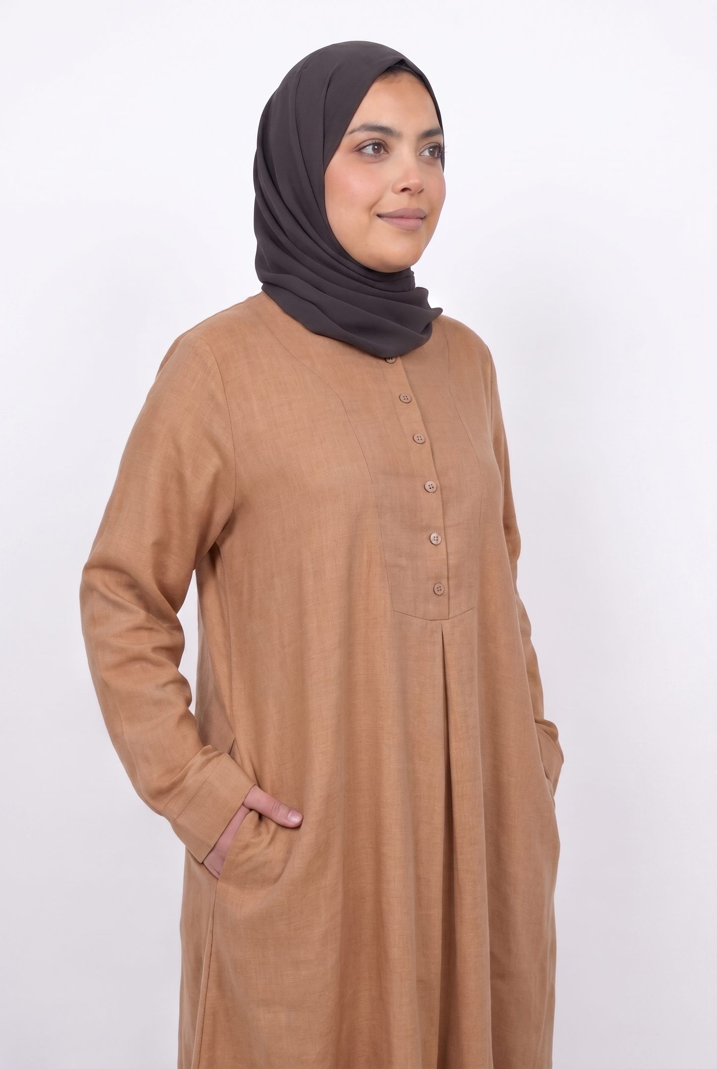 dress - brown