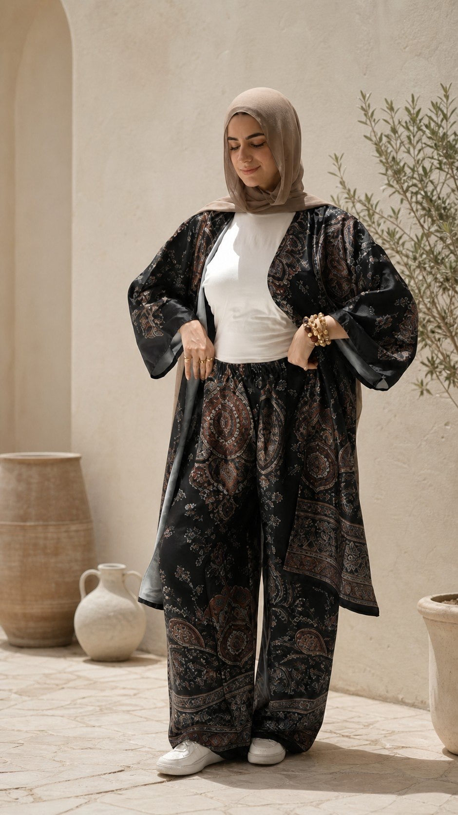 Armani Satin Suit - Baroque Print
