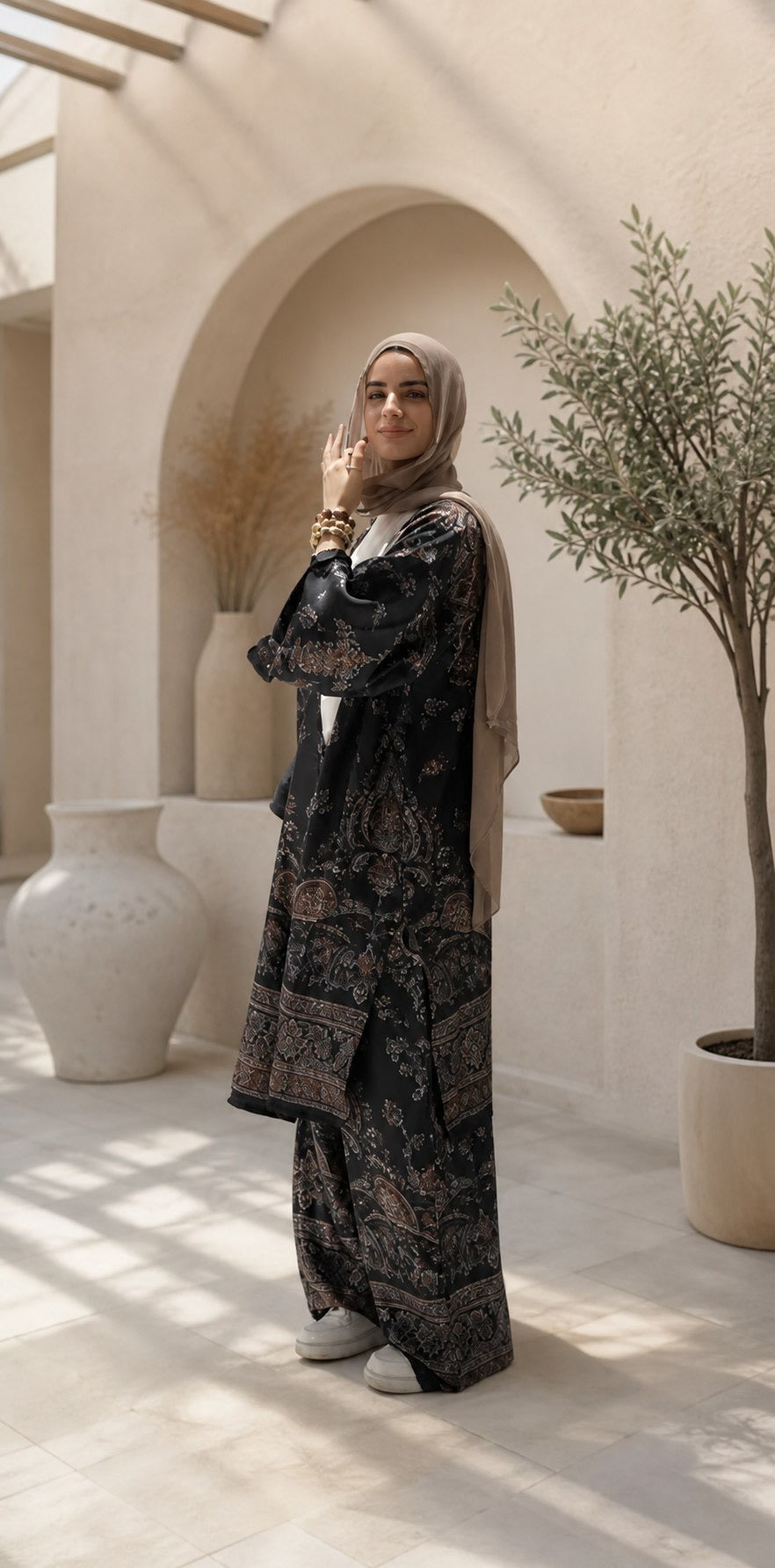 Armani Satin Suit - Baroque Print