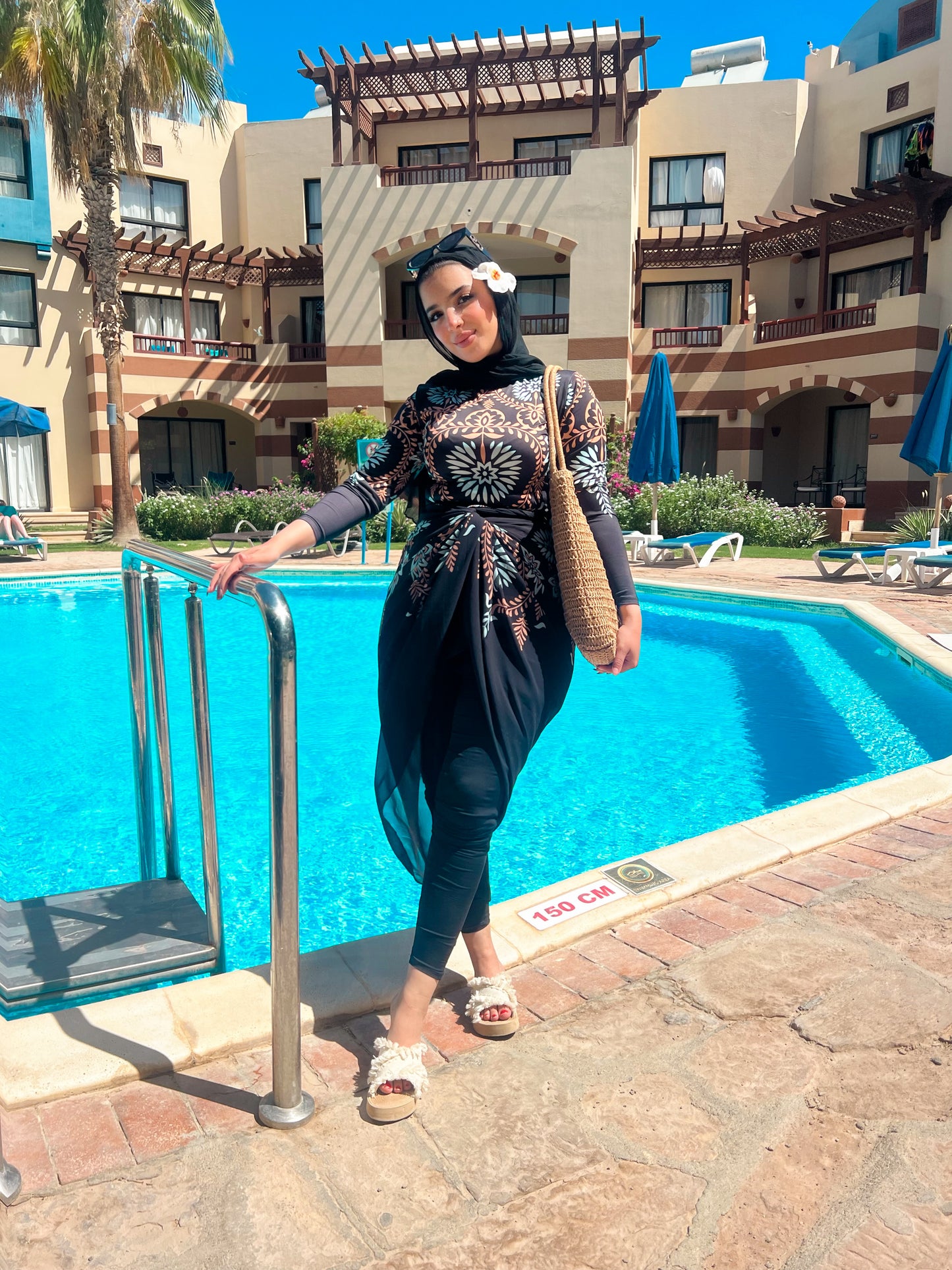 Burkini blue&black