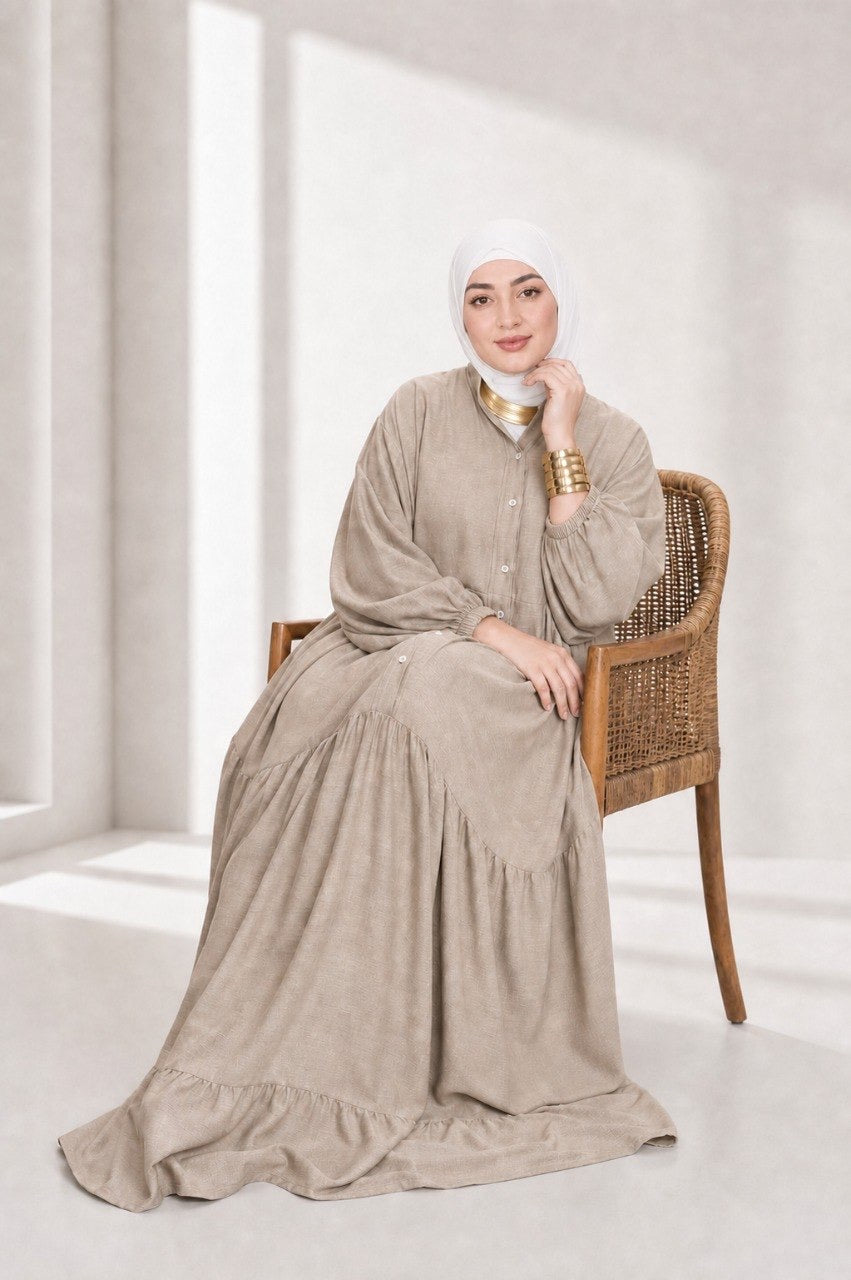 dress - light beige