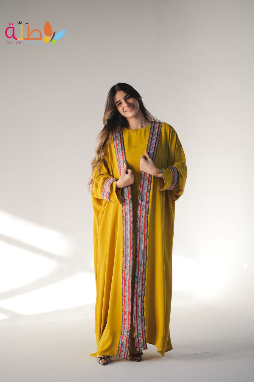 kaftan without basic- yellow